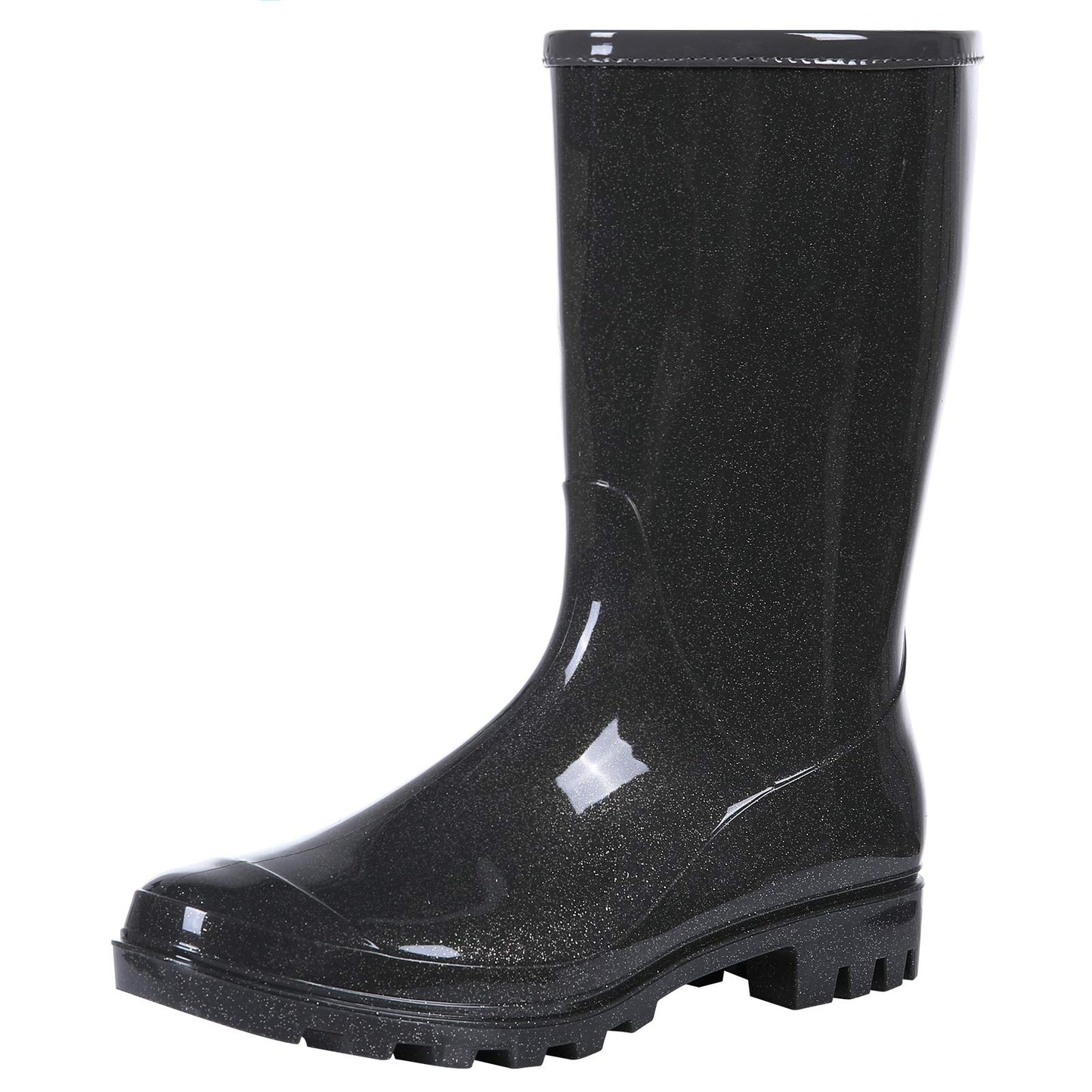 Evshine Women's Mid Calf Rain Boots Waterproof Garden Wellies with Buckle | Lightweight, Non-Slip, Ideal for Gardening, Farm Work, Rainy Days, Comfort Fit