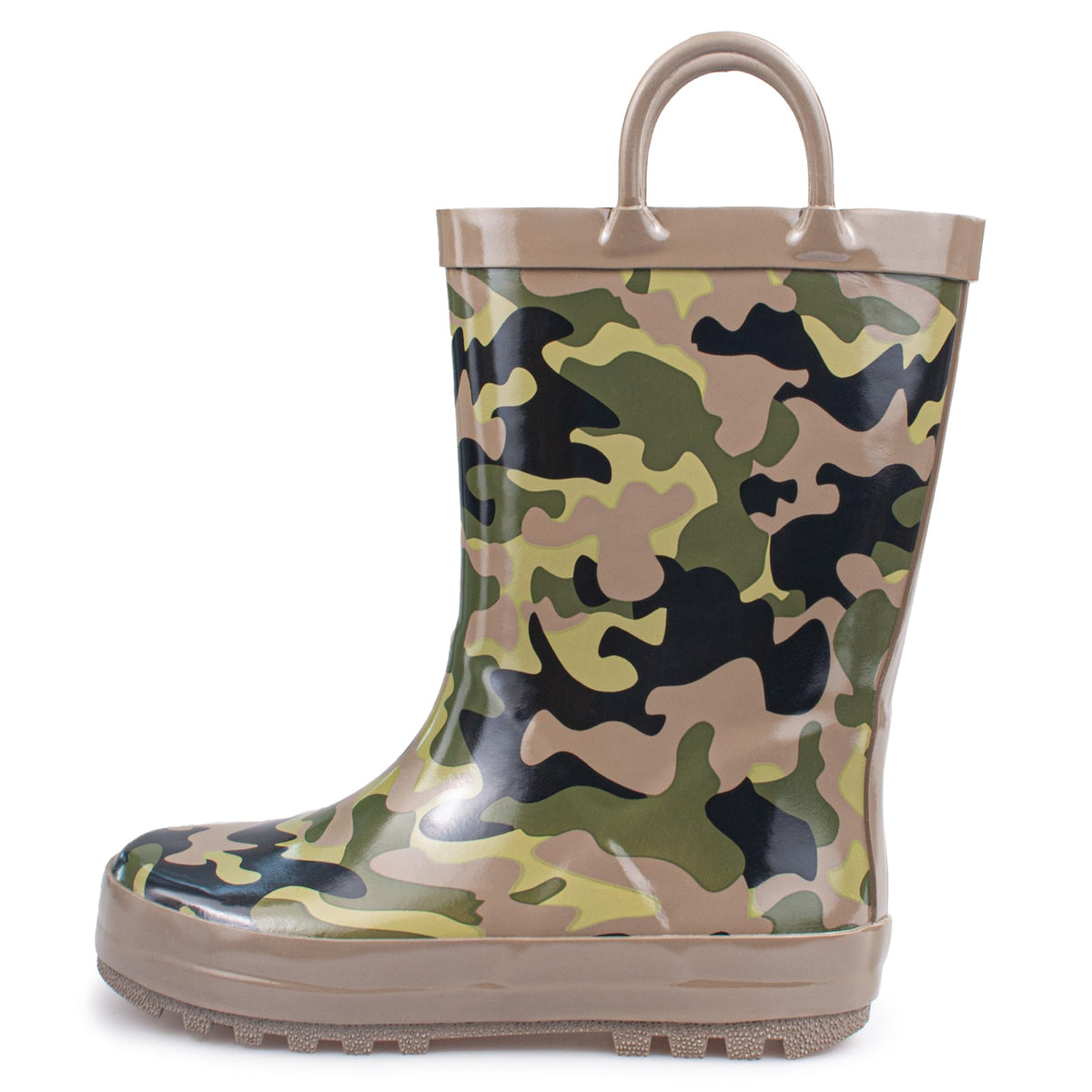 Hbxooxts Kids Rain Boots - Toddler Waterproof Rubber Kids Rain Boots for Girls and Boys with Fun Patterns and Easy-On Handles