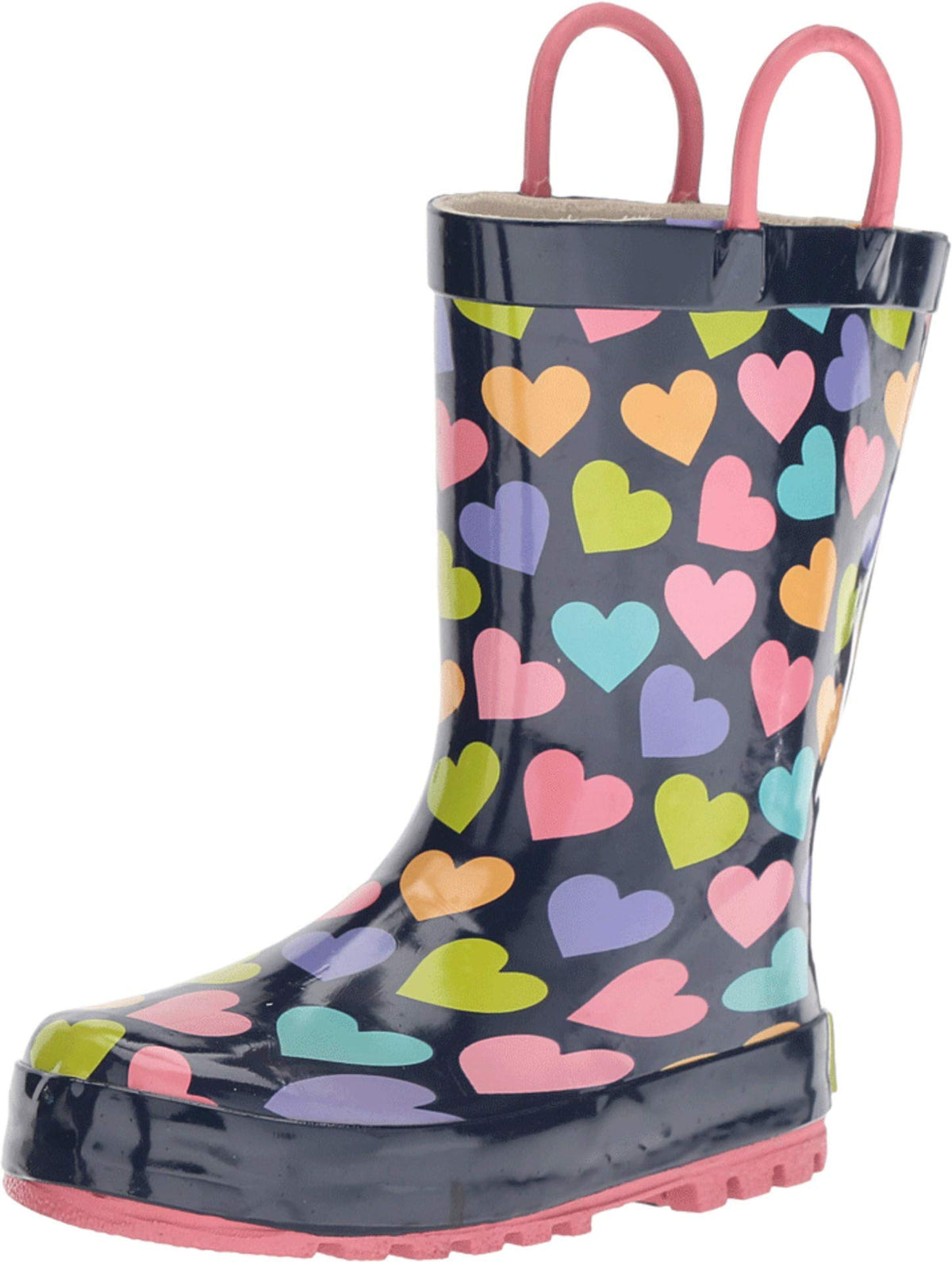 Western Chief Boys Waterproof Printed Rain Boot with Easy Pull On Handles