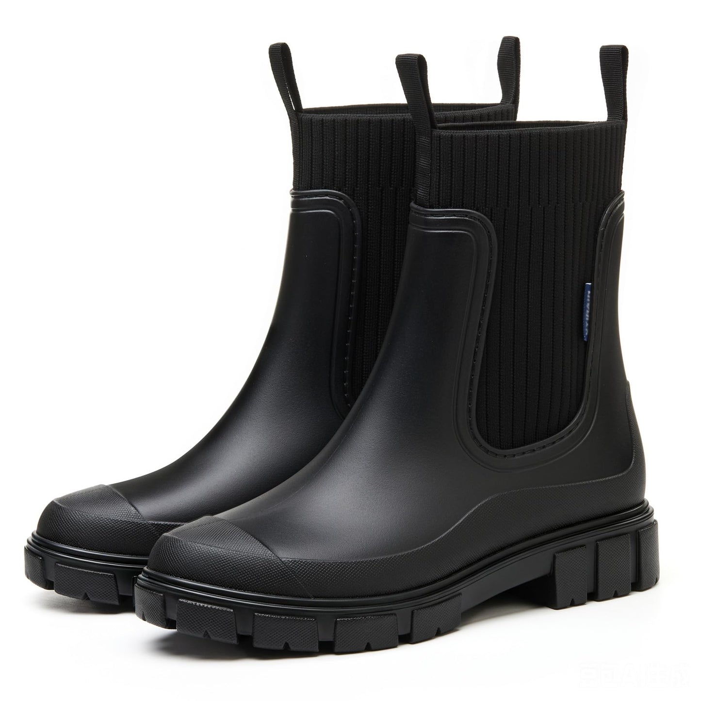 XZV Rain Boots Women Short Ankle Chelsea Boots | Womens Rubber Garden Shoes, Fashion Work Booties, Waterproof, Lightweight, Non Slip, Slip On