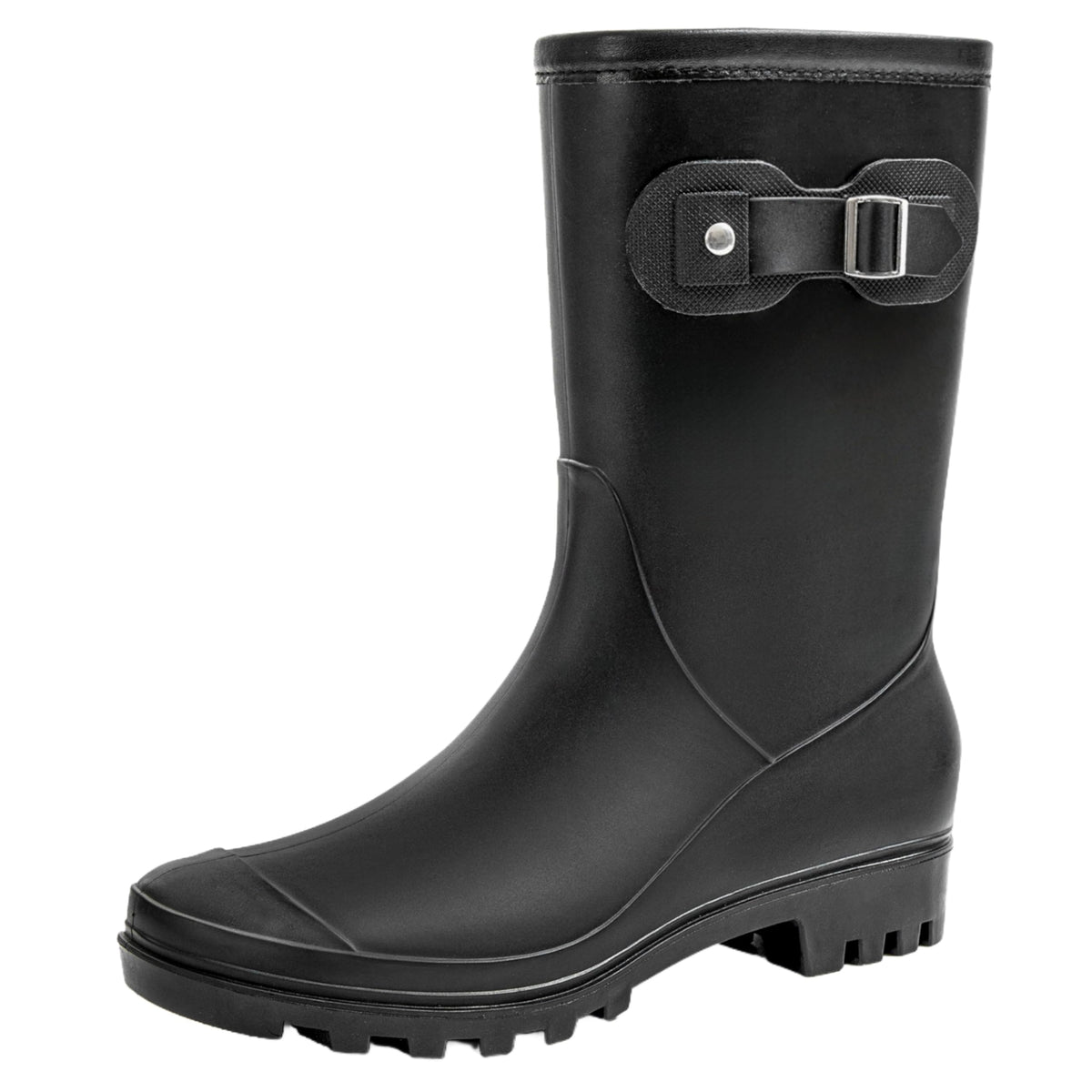 Women's Mid Calf Rain Boots Waterproof Fashion Garden Shoes Anti-slipping Rainboots For Women Comfortable Insole Light Rain Shoes