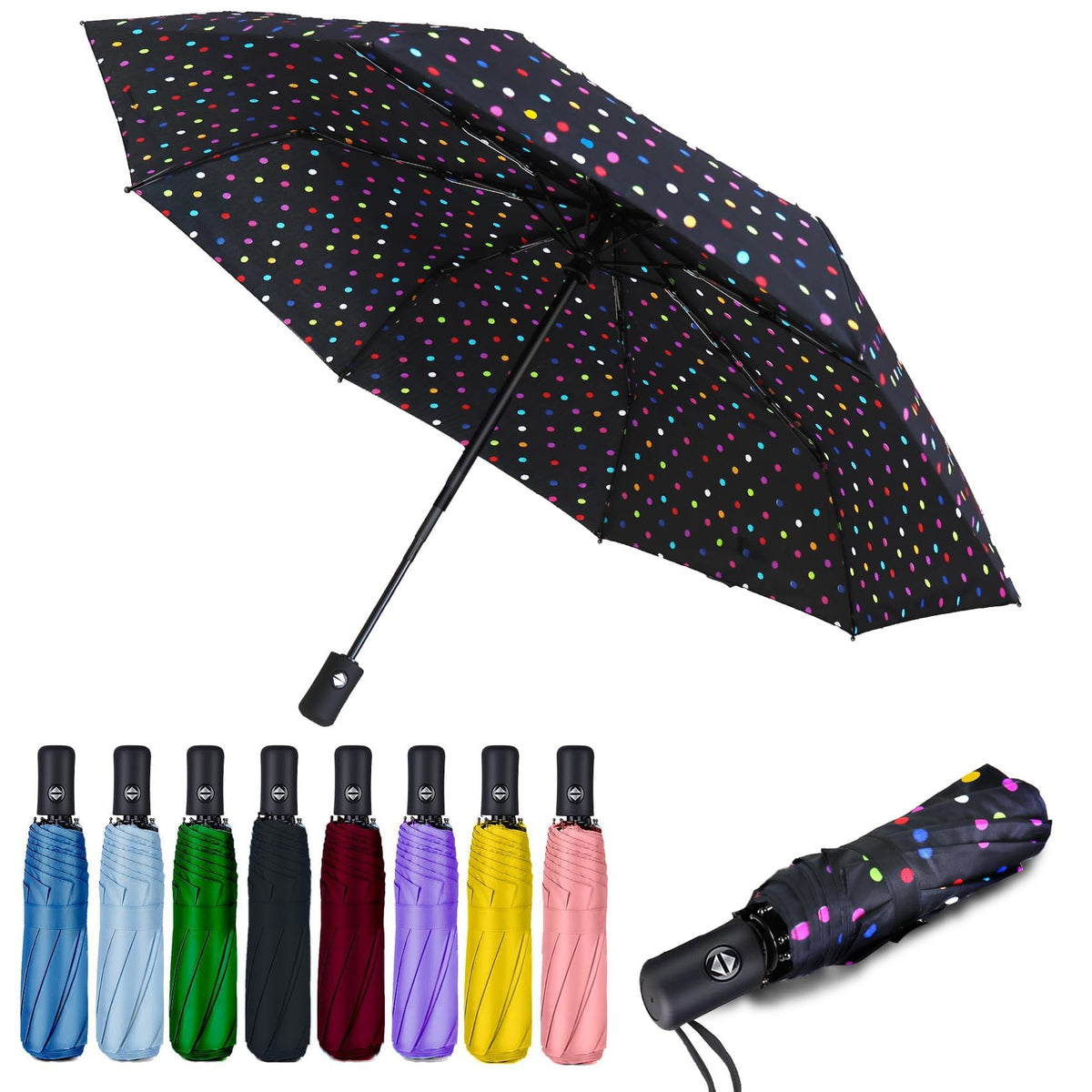 MRTLLOA Travel Essentials Mini/Compact Umbrella for Purse | Small Lightweight, UV Sun Protection, Tiny Umbrella for Men and Women