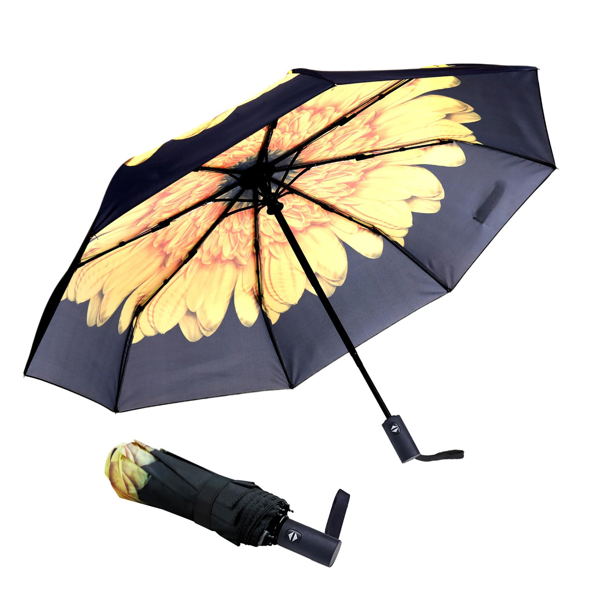 NPCQUN Travel Essentials Umbrella Windproof Compact Collapsible Light, Automatic, Strong and Portable, Wind Resistant Folding Small Umbrella for Rain