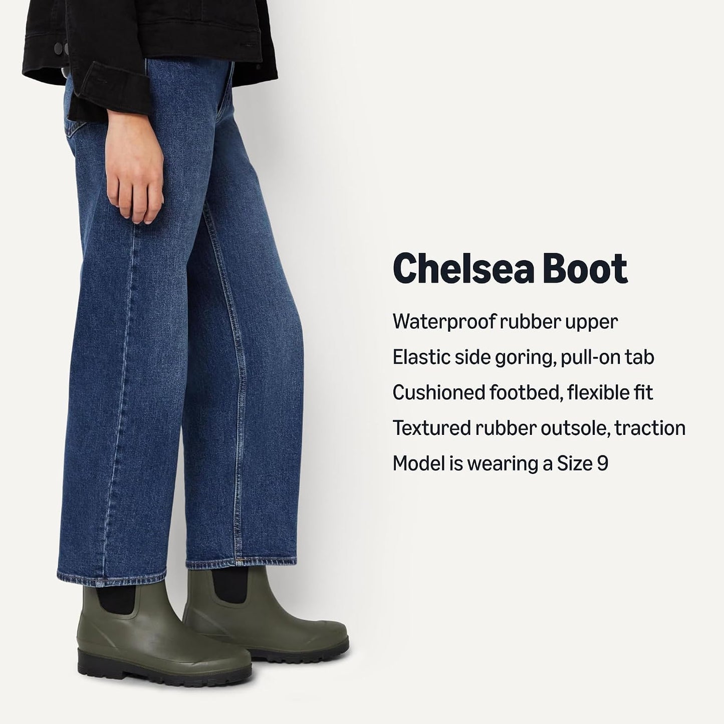 Amazon Essentials Women's Chelsea Ankle Rain Boot
