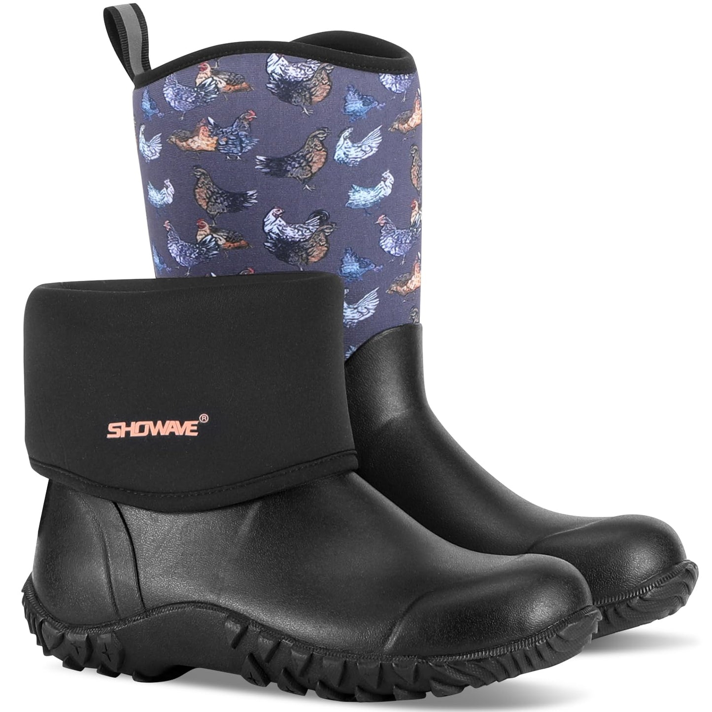 Women's Rain Boots Waterproof Garden Boots Rubber Mud Boots | Insulated Rubber Boots for Women Ultra Breathable Water Mud Boots Gardening Yard Farm Boot Outdoor