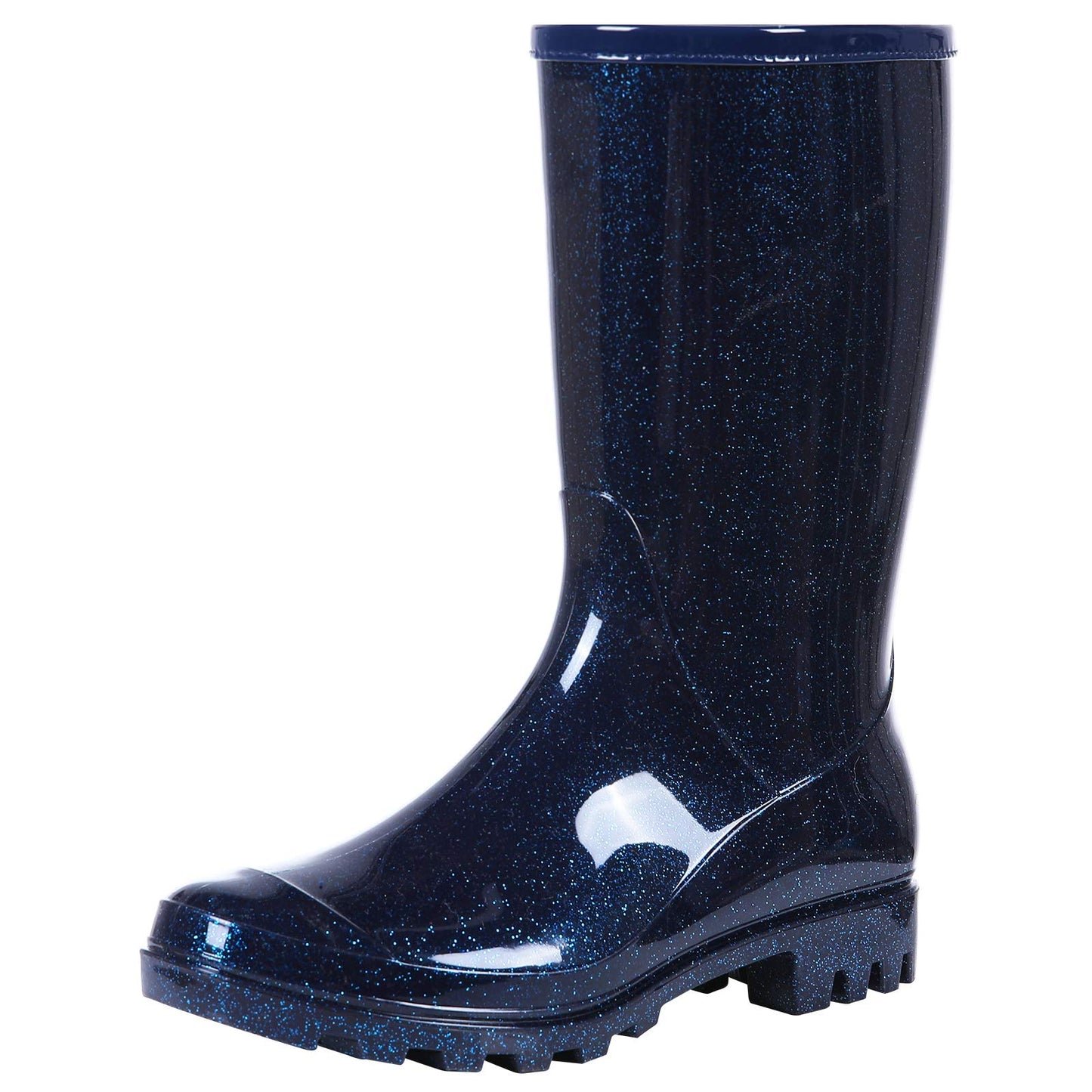 Evshine Women's Mid Calf Rain Boots Waterproof Garden Wellies with Buckle | Lightweight, Non-Slip, Ideal for Gardening, Farm Work, Rainy Days, Comfort Fit
