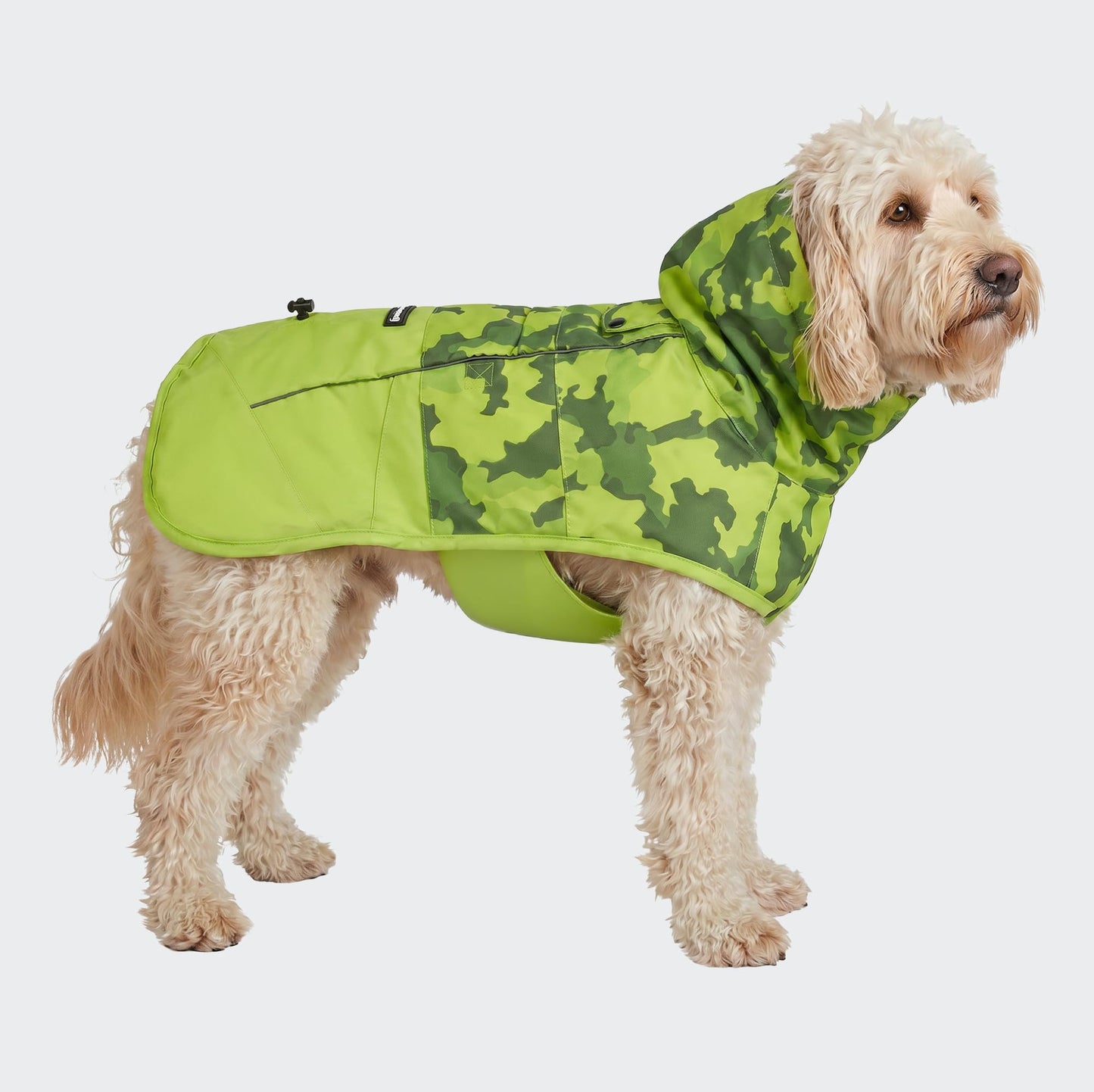 Spark Paws Dog Raincoat - Waterproof Rain Jacket w/Hood, Full Coverage | Waterproof Coat Covers Full Body incl. Belly - Reflective, Covered Harness Holes, Lightweight, Small, Medium & Large Dogs