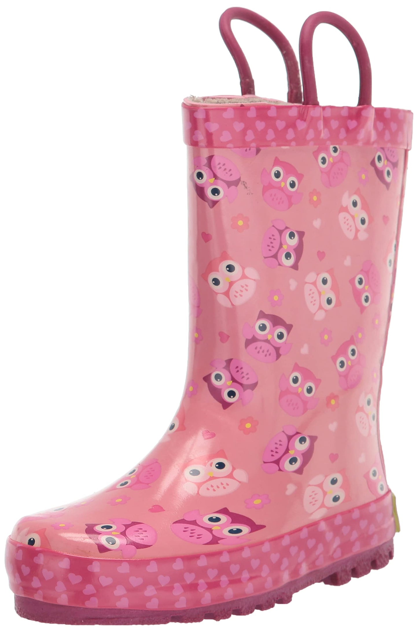 Western Chief Boys Waterproof Printed Rain Boot with Easy Pull On Handles