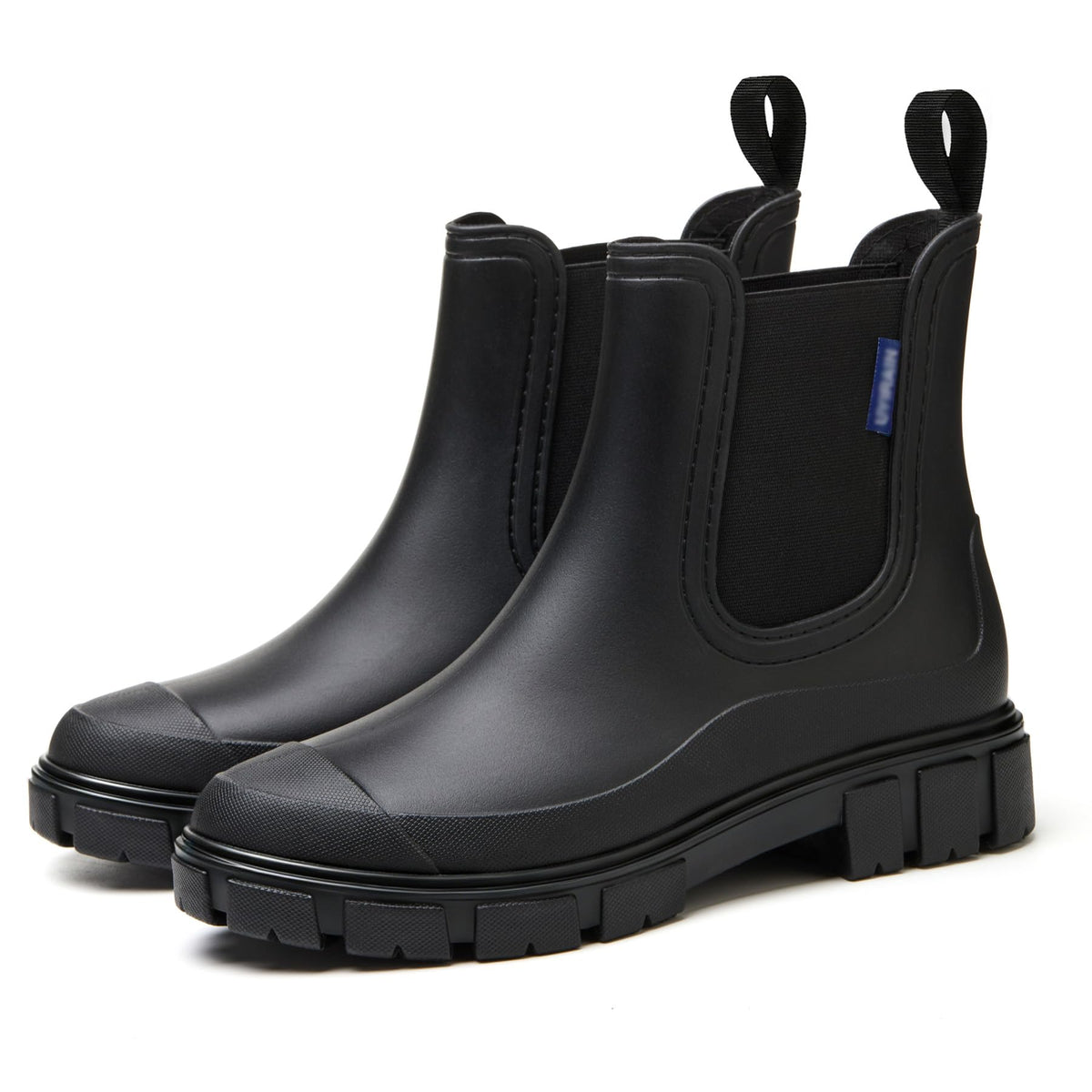 XZV Rain Boots Women Short Ankle Chelsea Boots | Womens Rubber Garden Shoes, Fashion Work Booties, Waterproof, Lightweight, Non Slip, Slip On
