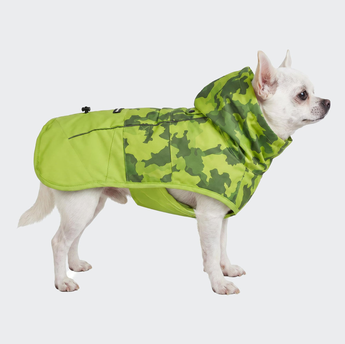 Spark Paws Dog Raincoat - Waterproof Rain Jacket w/Hood, Full Coverage | Waterproof Coat Covers Full Body incl. Belly - Reflective, Covered Harness Holes, Lightweight, Small, Medium & Large Dogs