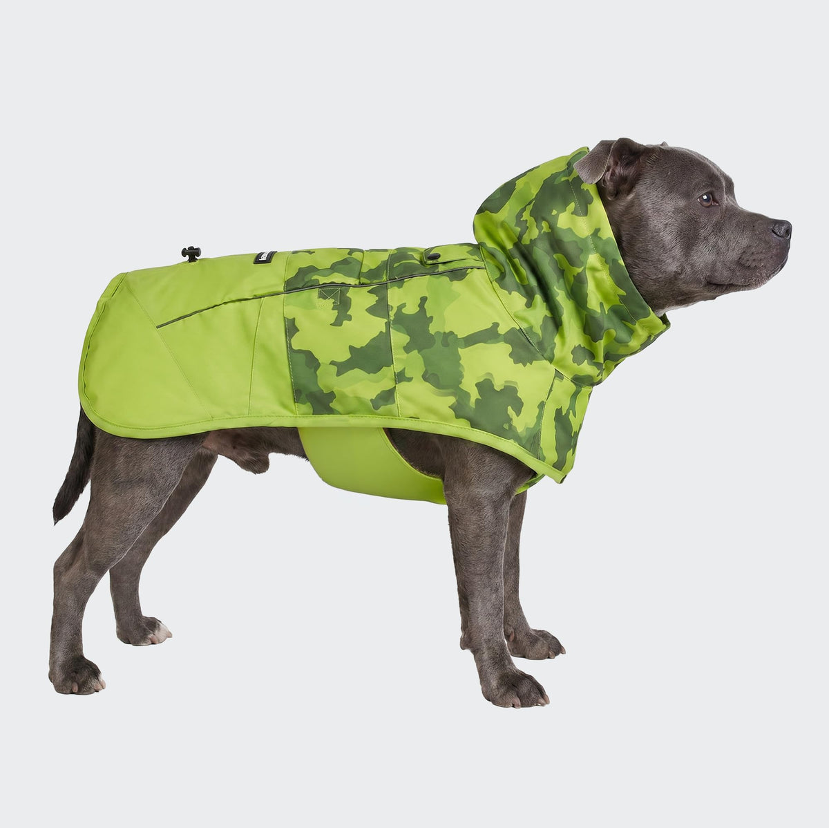 Spark Paws Dog Raincoat - Waterproof Rain Jacket w/Hood, Full Coverage | Waterproof Coat Covers Full Body incl. Belly - Reflective, Covered Harness Holes, Lightweight, Small, Medium & Large Dogs