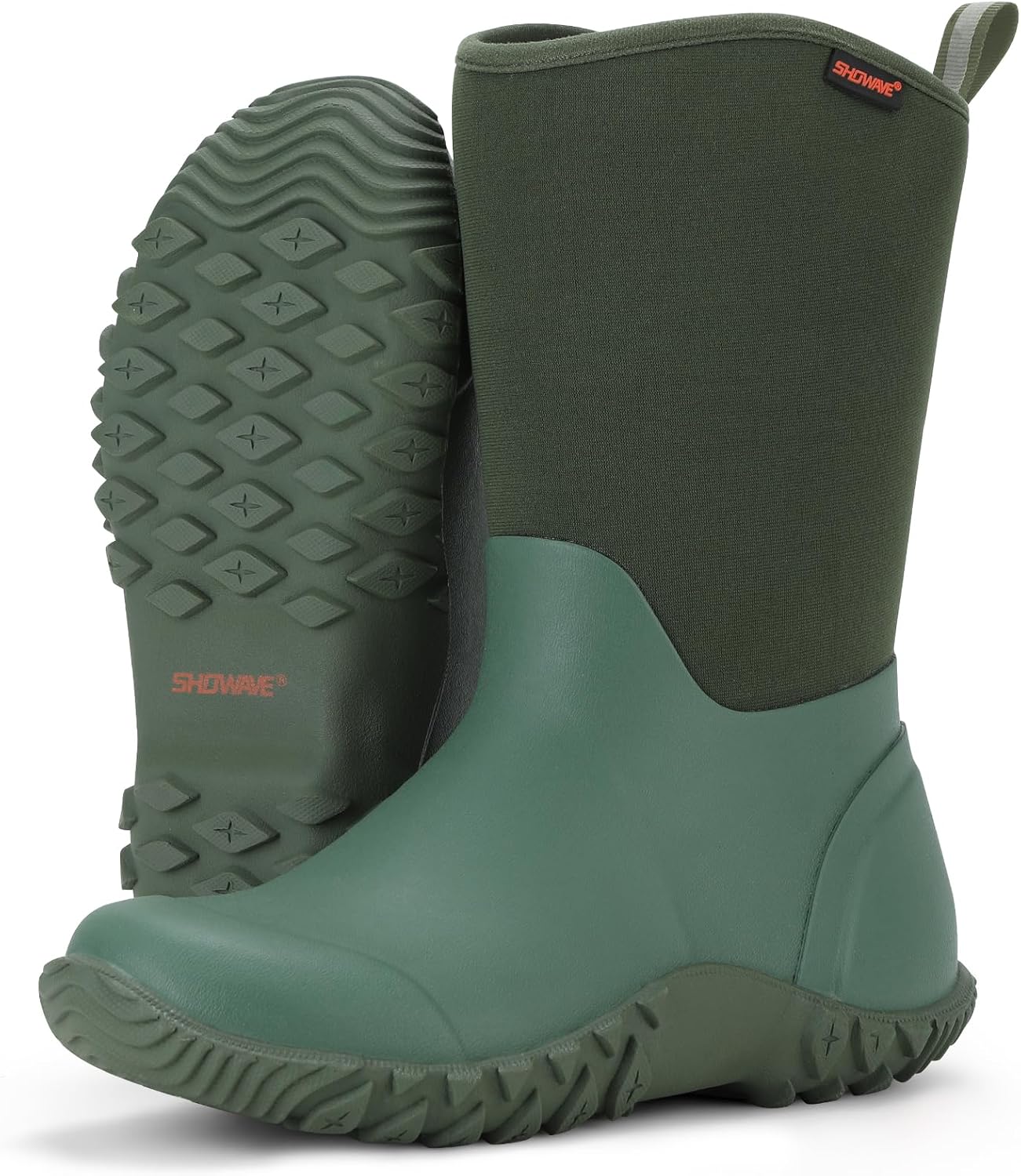 Women's Rain Boots Waterproof Garden Boots Rubber Mud Boots | Insulated Rubber Boots for Women Ultra Breathable Water Mud Boots Gardening Yard Farm Boot Outdoor