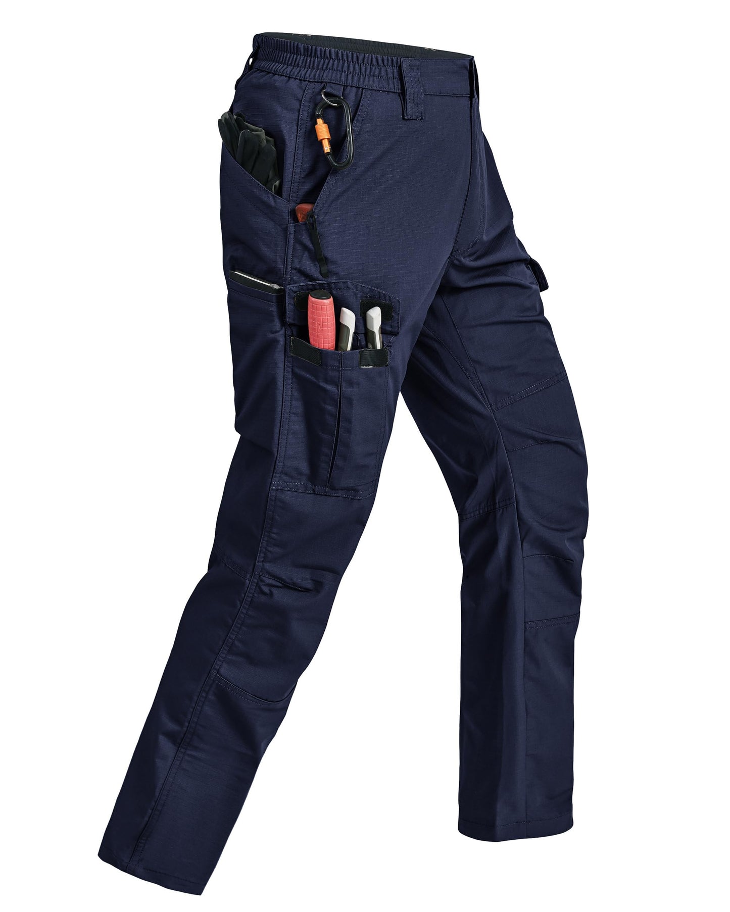 Mens Cargo Pants Ripstop Breathable Tactical Hiking Pants with 7 Pockets | Heavy Duty Multi Pockets Relaxed Fit Breathable Hunting Working Carpenter Construction Water Resistant Waterproof Outdoor