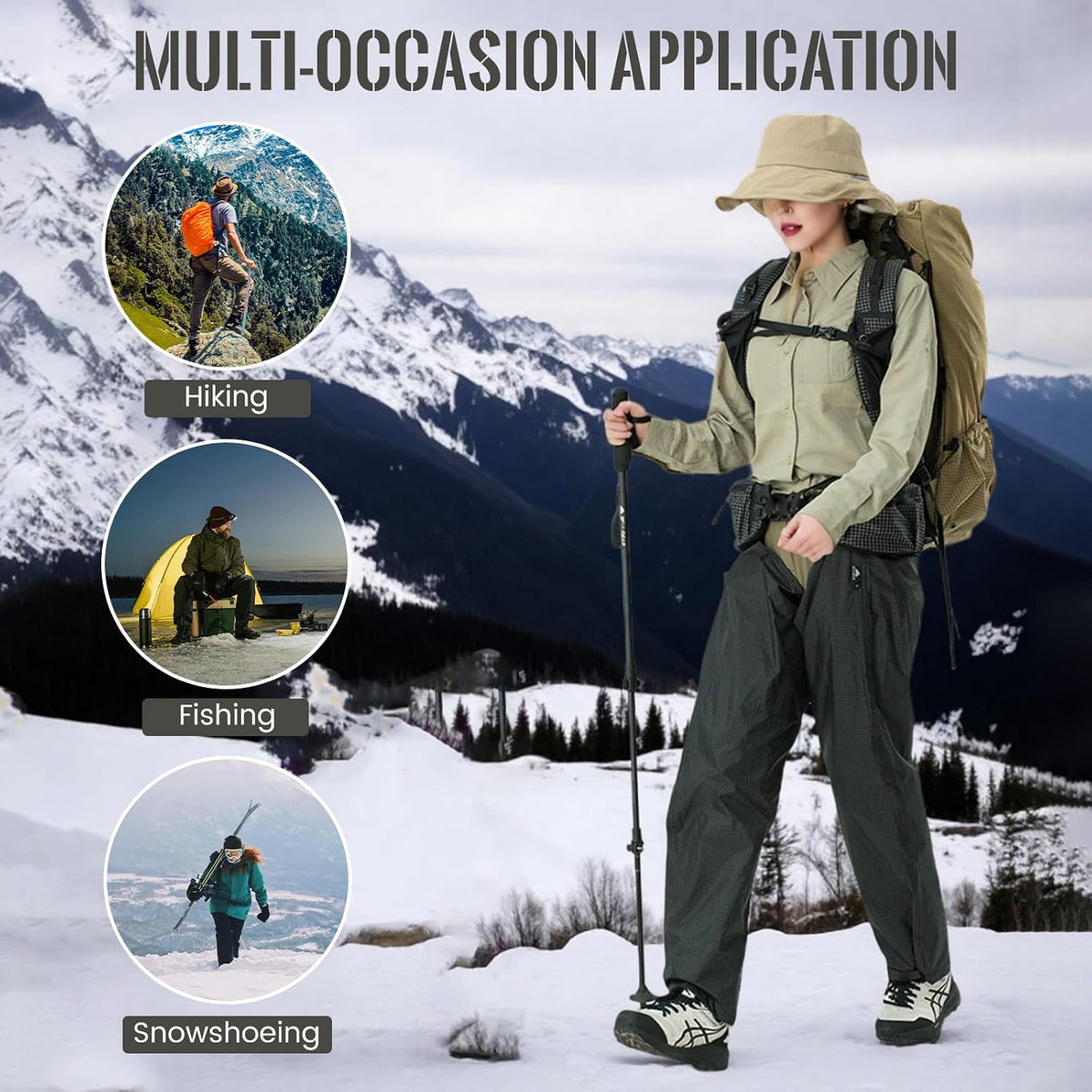 Men's Rain Pants, Minimalist Pants for Men Women, Waterproof Packable Windproof Rain Gear Adjustable Pant