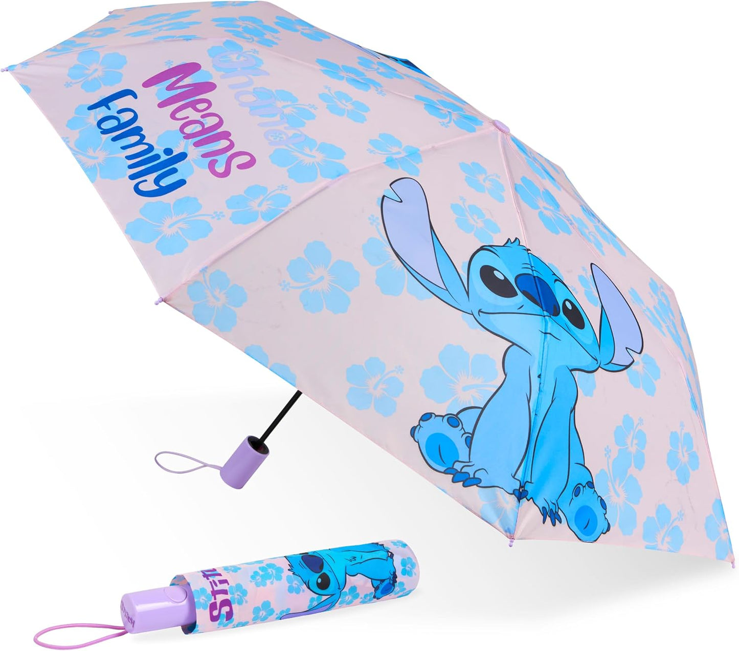 Disney Automatic Umbrella for Kids Teens Adults, Folding Telescopic Umbrella Lightweight Travel School Work, Gifts for Kids