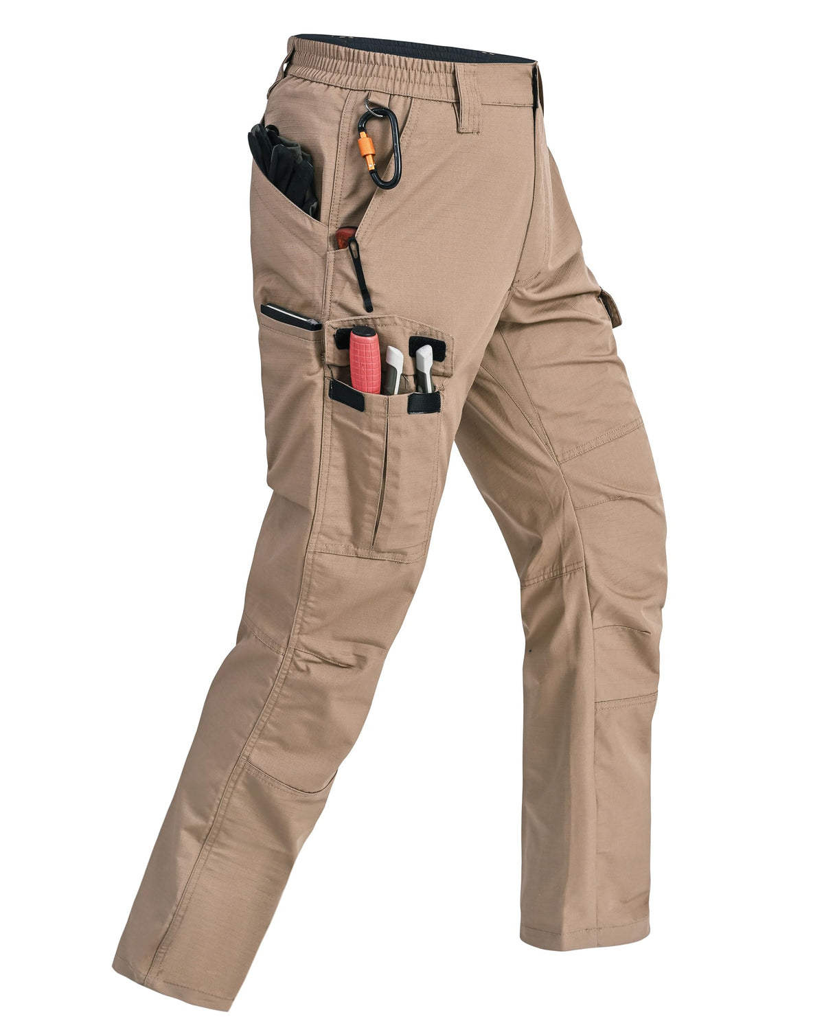 Mens Cargo Pants Ripstop Breathable Tactical Hiking Pants with 7 Pockets | Heavy Duty Multi Pockets Relaxed Fit Breathable Hunting Working Carpenter Construction Water Resistant Waterproof Outdoor