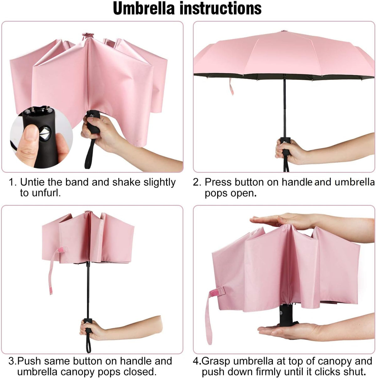 Shinok Travel Umbrella Compact Folding Sun Umbrellas Lighweight Auto Open Close for Women Parasol