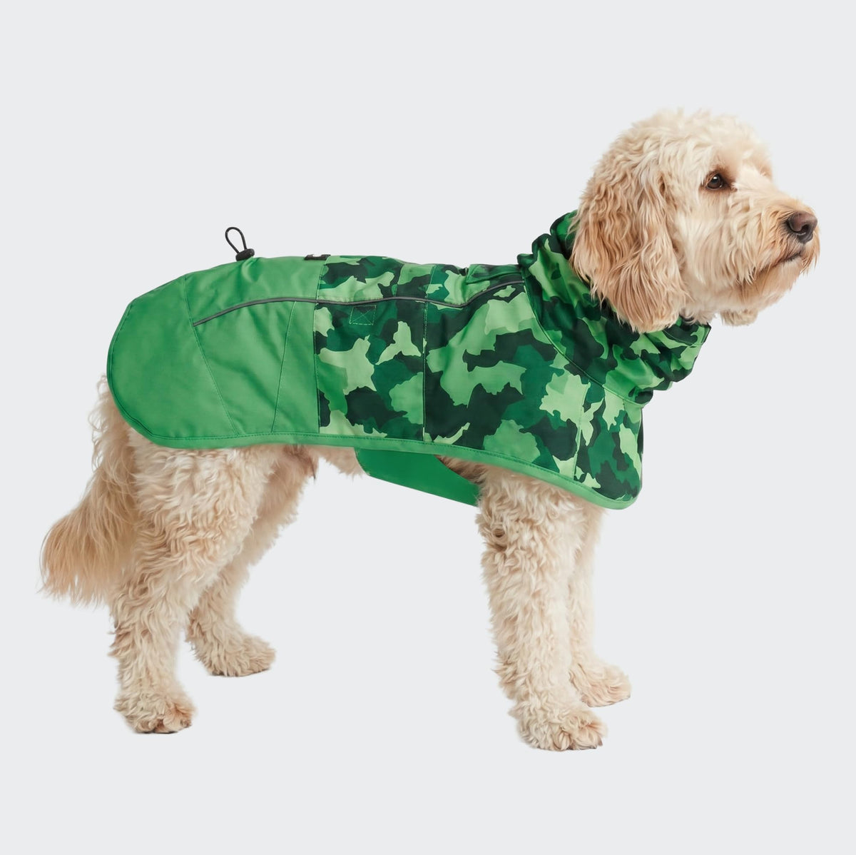 Spark Paws Dog Raincoat - Waterproof Rain Jacket w/Hood, Full Coverage | Waterproof Coat Covers Full Body incl. Belly - Reflective, Covered Harness Holes, Lightweight, Small, Medium & Large Dogs