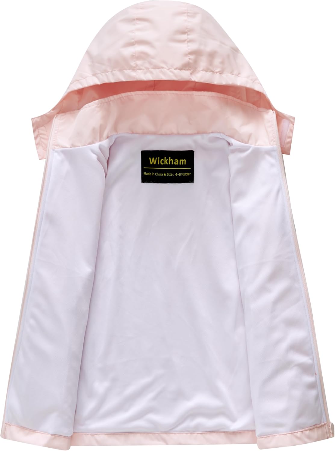 WICKHAM Boys Girls Waterproof Rain Jacket Lightweight Hooded Coat | Breathable Mesh Lining, Easy to Fold Design, Comfortable for School and Outdoor Activities