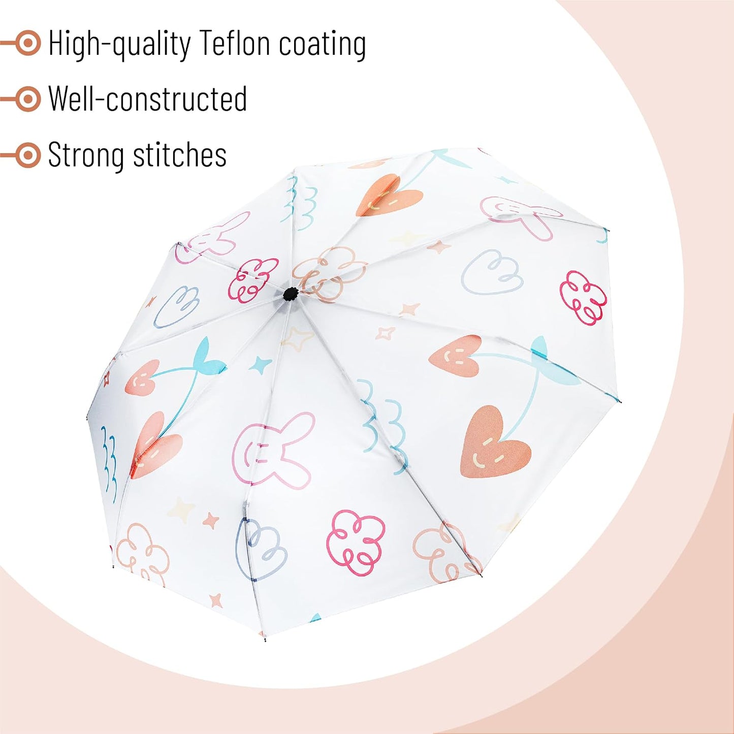 Mr. Pen- Windproof Travel Umbrella, Small Water-Resistant Automatic Folding Umbrella for Rain and Sun, Light, Compact and Portable for Women & Men, Fits Car & Backpack