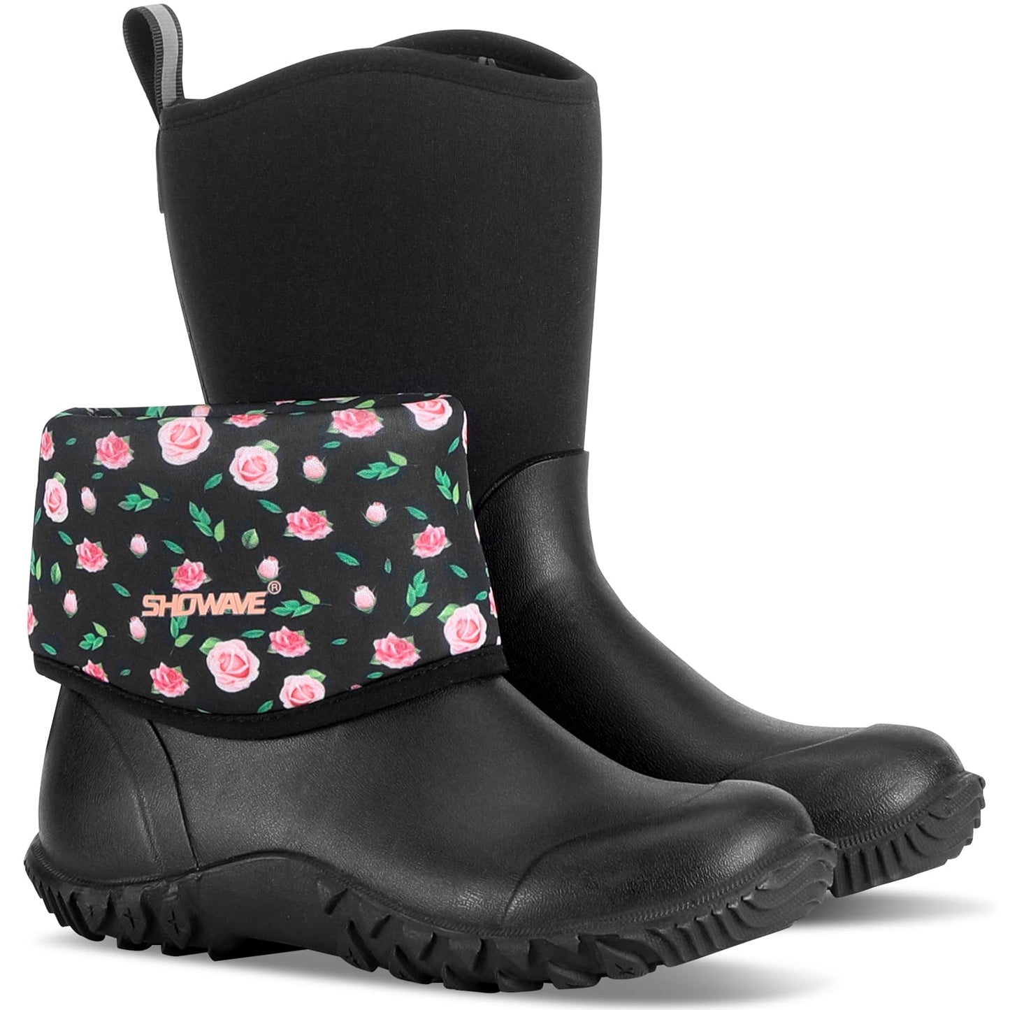 Women's Rain Boots Waterproof Garden Boots Rubber Mud Boots | Insulated Rubber Boots for Women Ultra Breathable Water Mud Boots Gardening Yard Farm Boot Outdoor