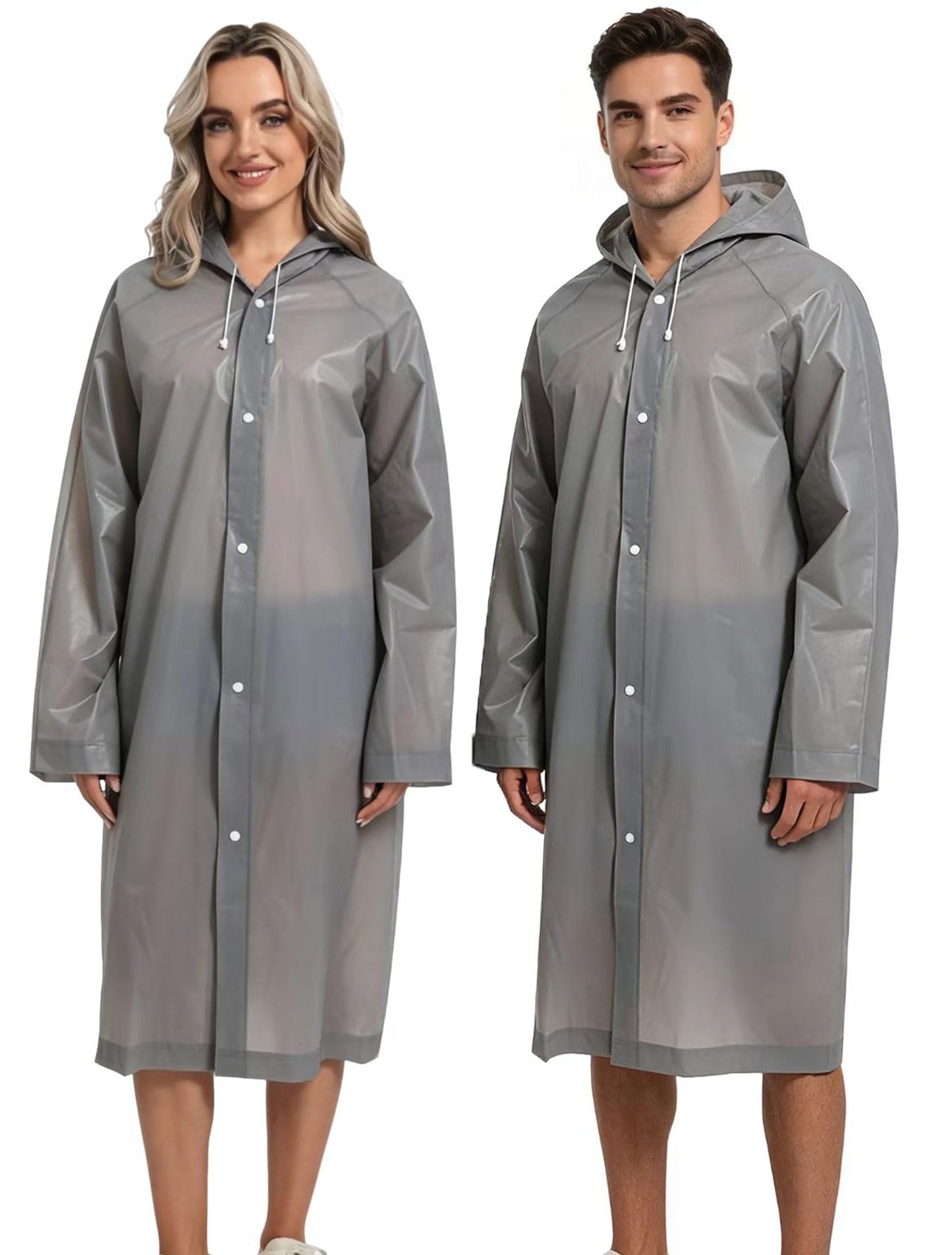Rain Ponchos for Adults Reusable Raincoats Survival Heavy Duty Military Impermeable 2 Packs Rain Coat…