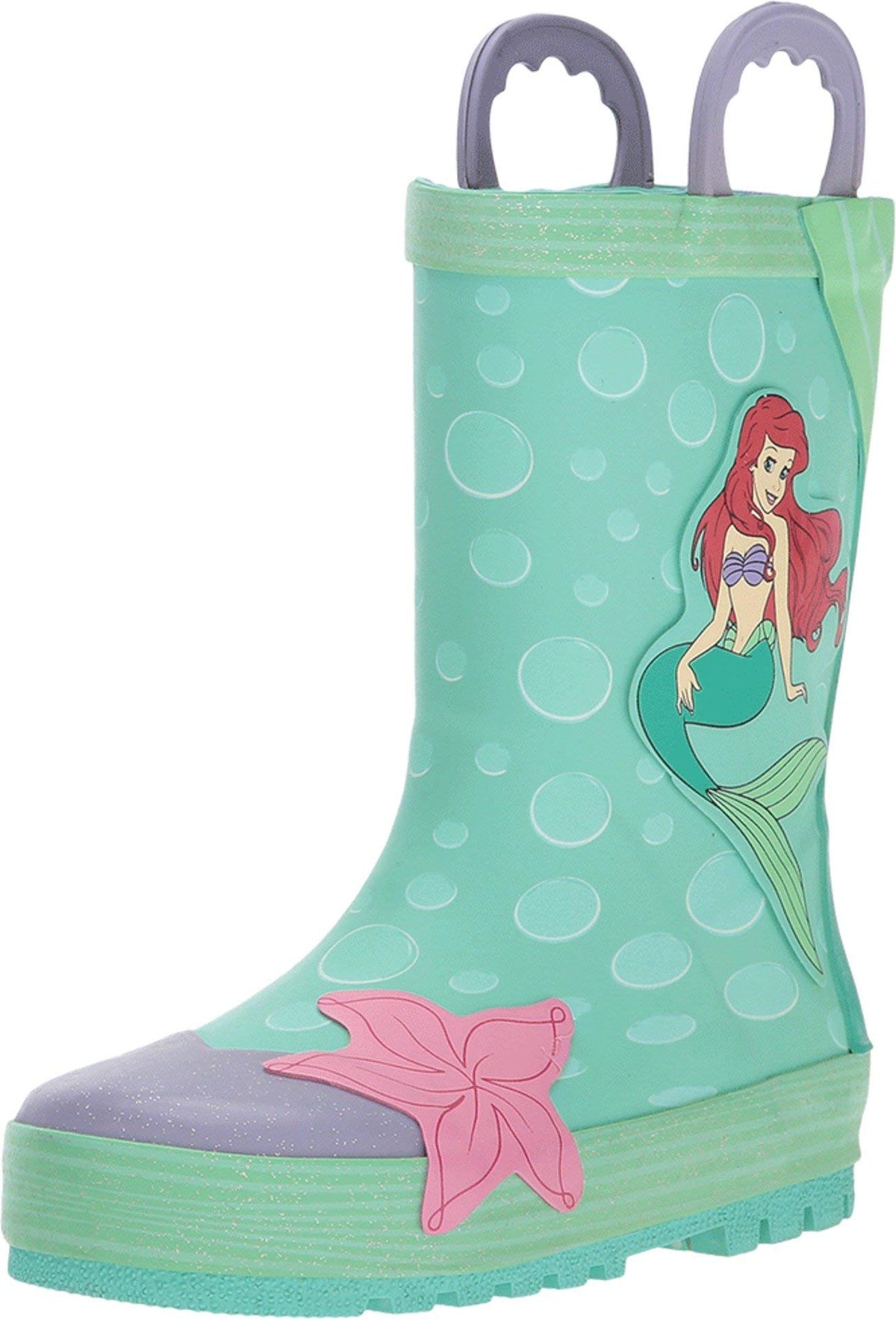Western Chief Boys Waterproof Printed Rain Boot with Easy Pull On Handles