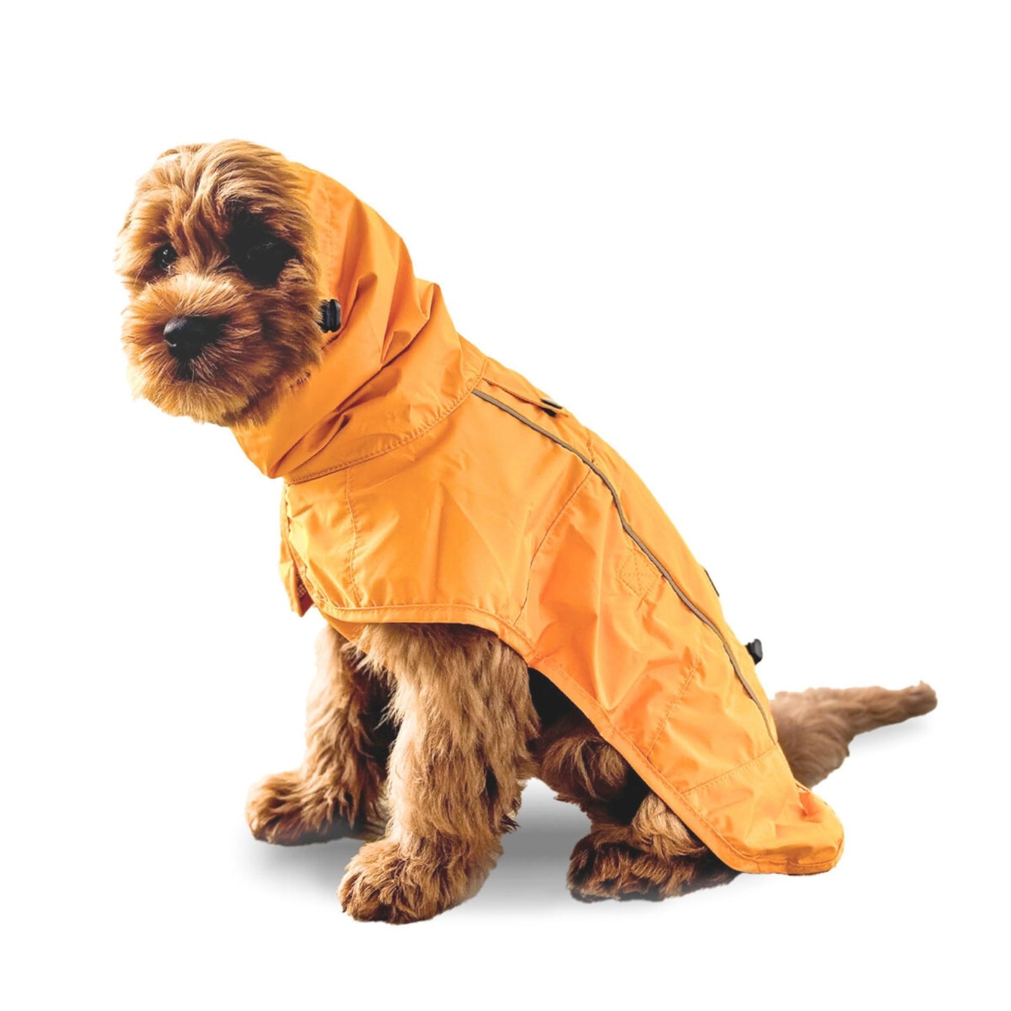 Spark Paws Dog Raincoat - Waterproof Rain Jacket w/Hood, Full Coverage | Waterproof Coat Covers Full Body incl. Belly - Reflective, Covered Harness Holes, Lightweight, Small, Medium & Large Dogs