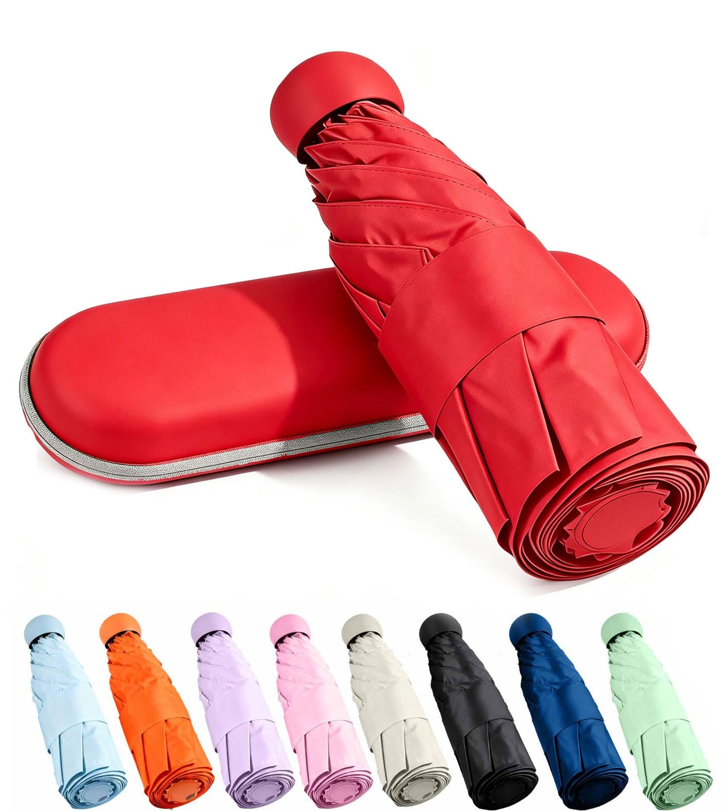 MRTLLOA Travel Essentials Mini/Compact Umbrella for Purse | Small Lightweight, UV Sun Protection, Tiny Umbrella for Men and Women