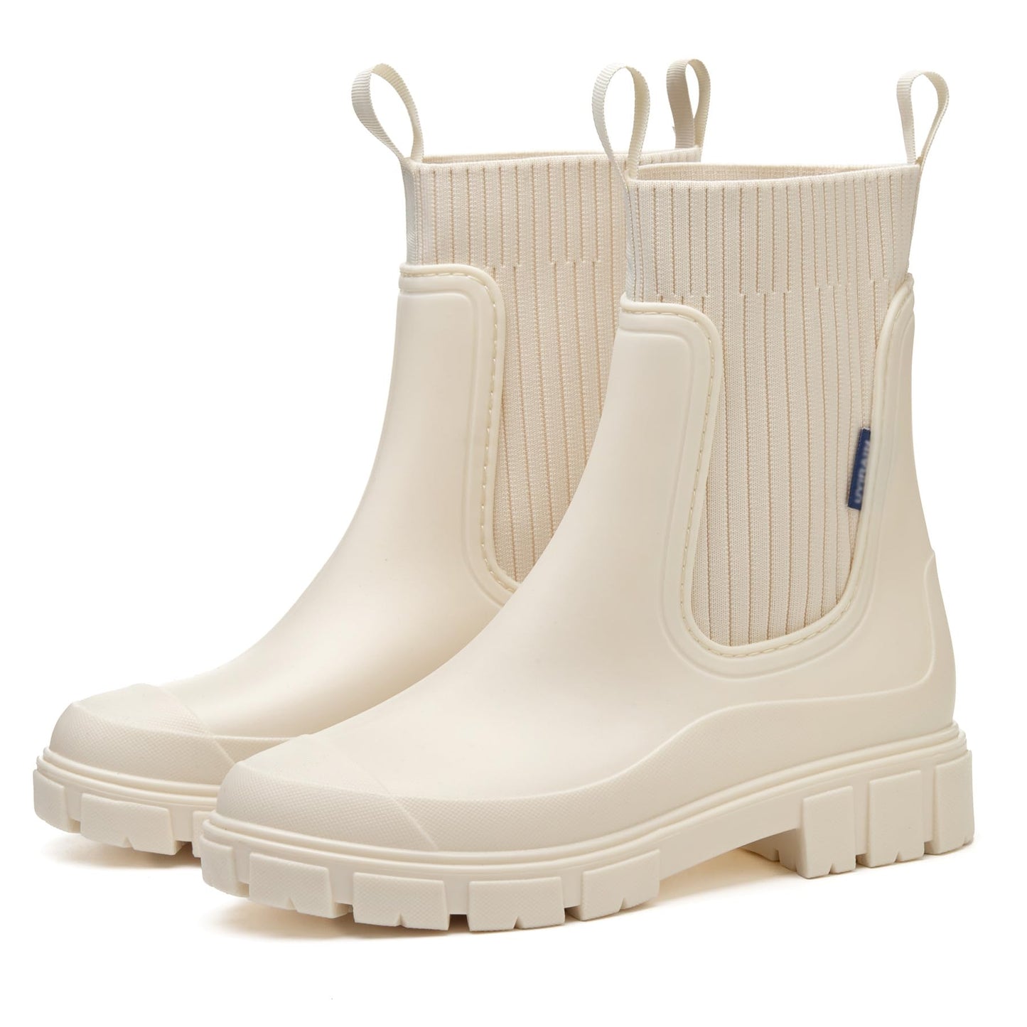 XZV Rain Boots Women Short Ankle Chelsea Boots | Womens Rubber Garden Shoes, Fashion Work Booties, Waterproof, Lightweight, Non Slip, Slip On