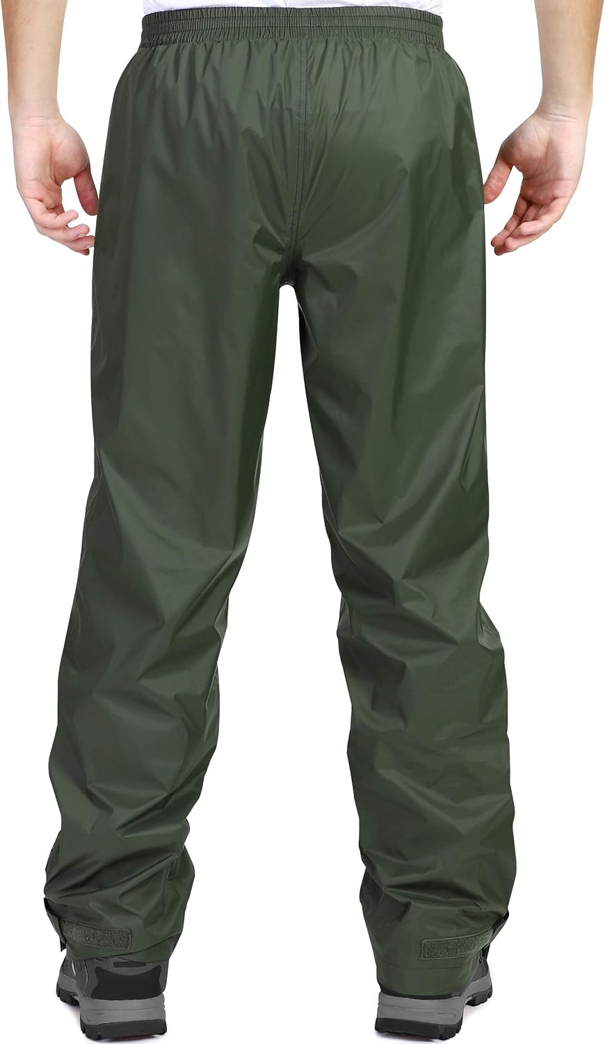 33,000ft Men's Rain Pants, Waterproof Rain Over Pants, Windproof Outdoor Pants for Hiking, Fishing