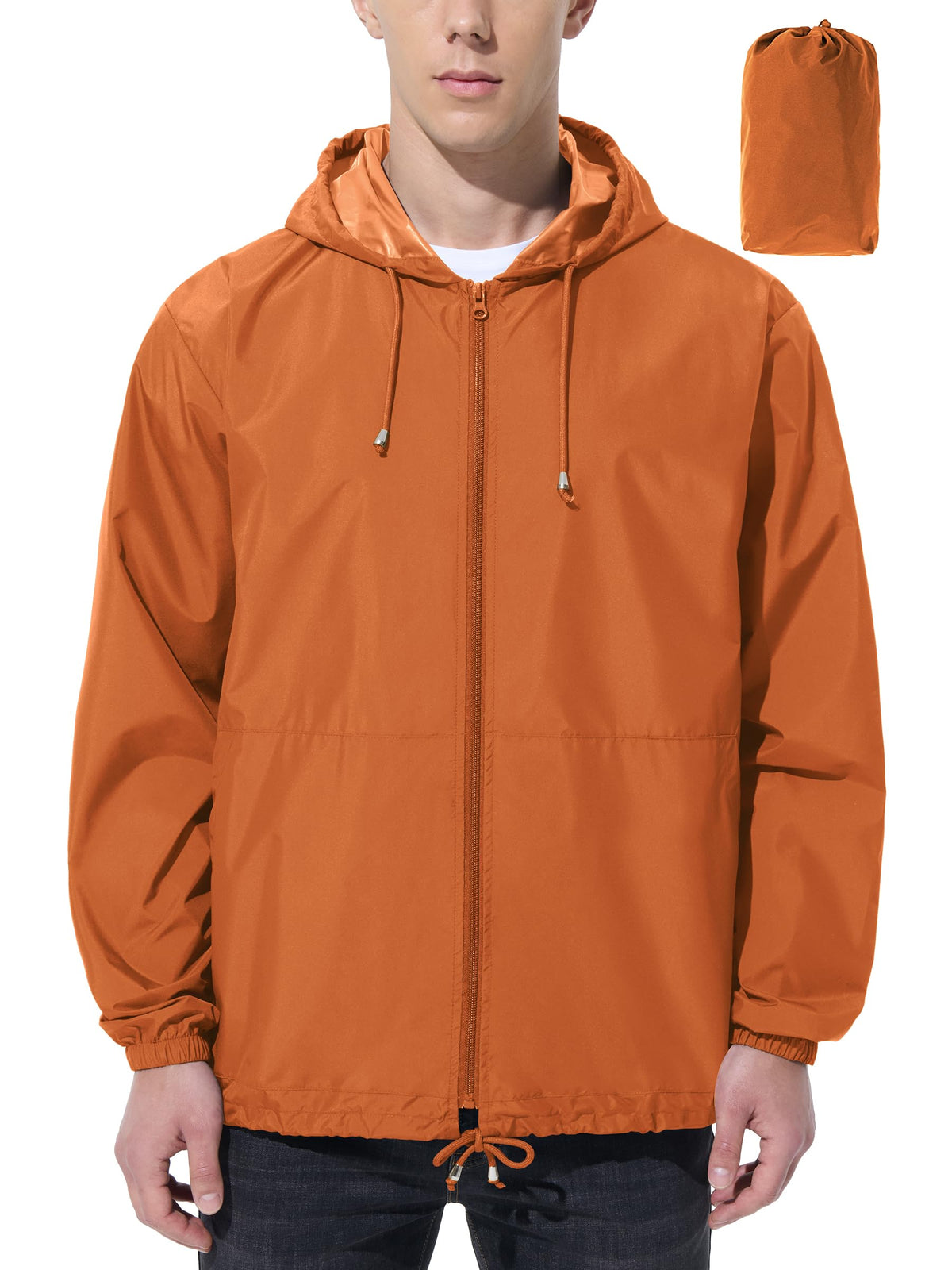 UIQUR Mens Rain Jacket Raincoat Waterproof Windbreaker | Lightweight Packable Design For Hiking, Cycling, Running, Fishing ,Golf,And Other Outdoor Activities
