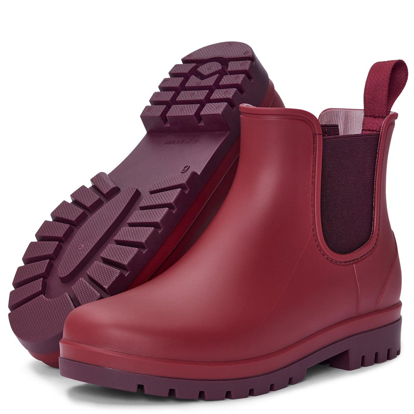 Fashion Short Rain Boots for Women Waterproof Chelsea Ankle Boots | Non-Slip Matte Rubber Boots Lightweight Outdoor Garden Shoes And Work Booties With Arch Support And Removable Comfort Insole