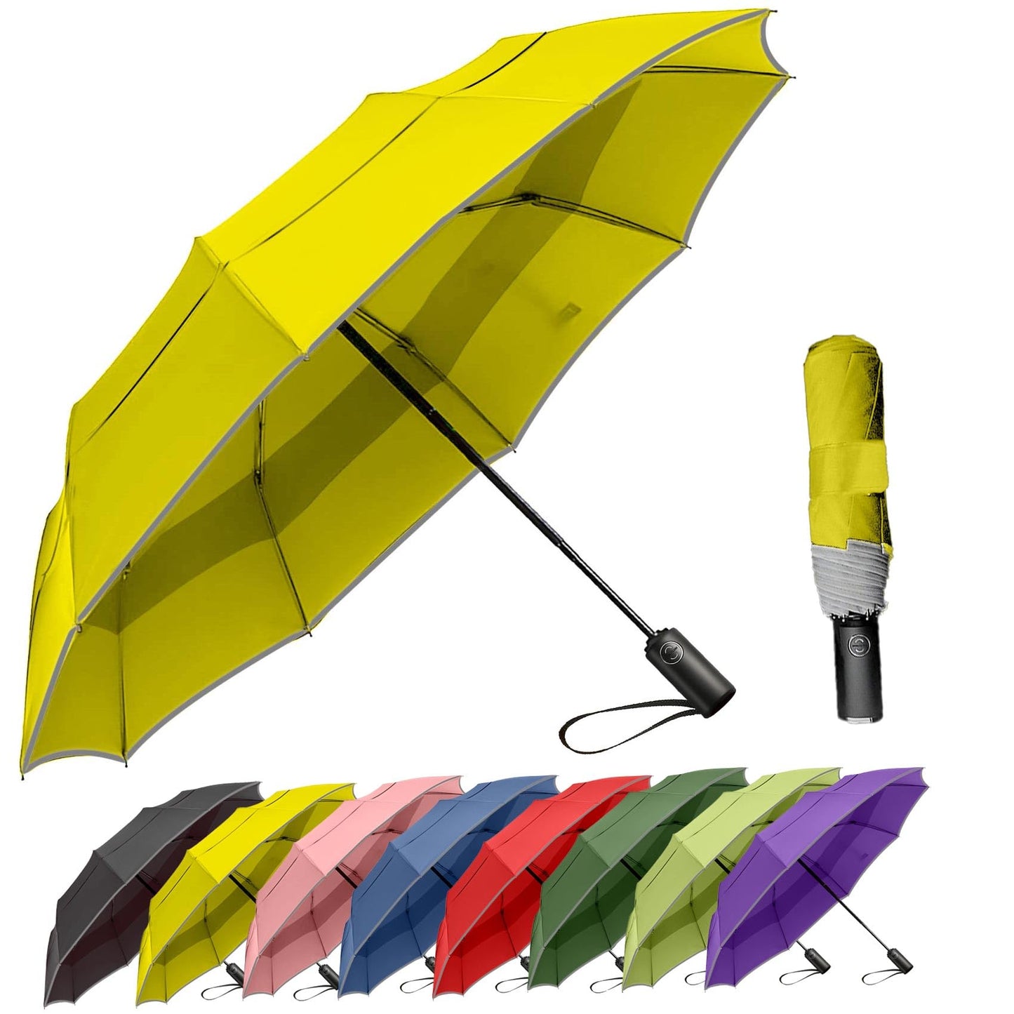 MRTLLOA Travel Essentials Mini/Compact Umbrella for Purse | Small Lightweight, UV Sun Protection, Tiny Umbrella for Men and Women
