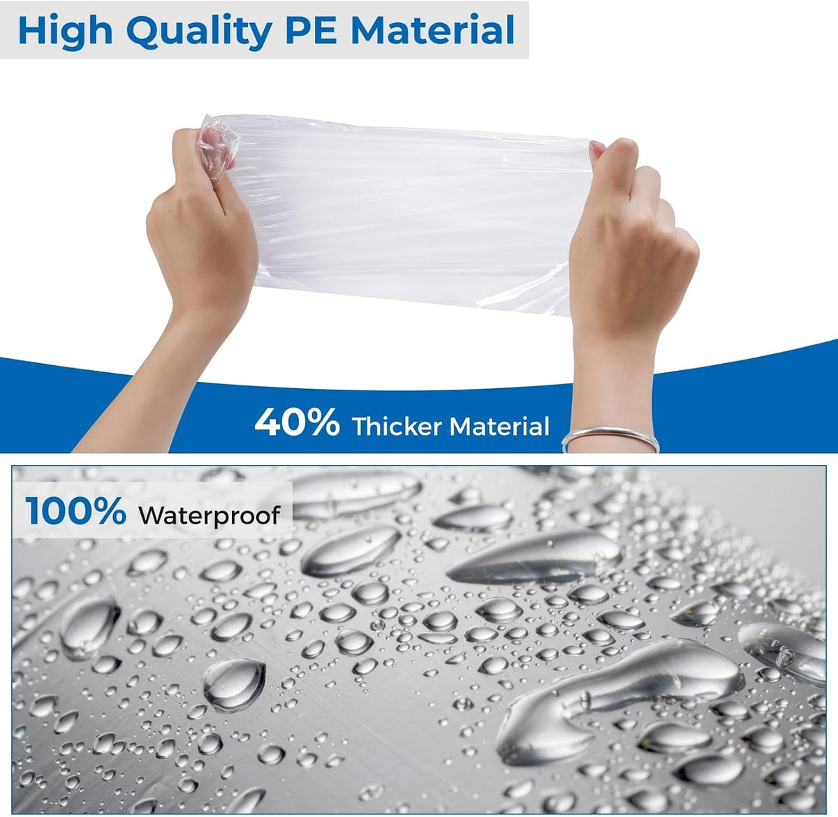 Opret 5/10/20 Pack Rain Ponchos, Disposable Emergency Ponchos Bulk Unisex Waterproof Raincoat for Adults with Drawstring Hood