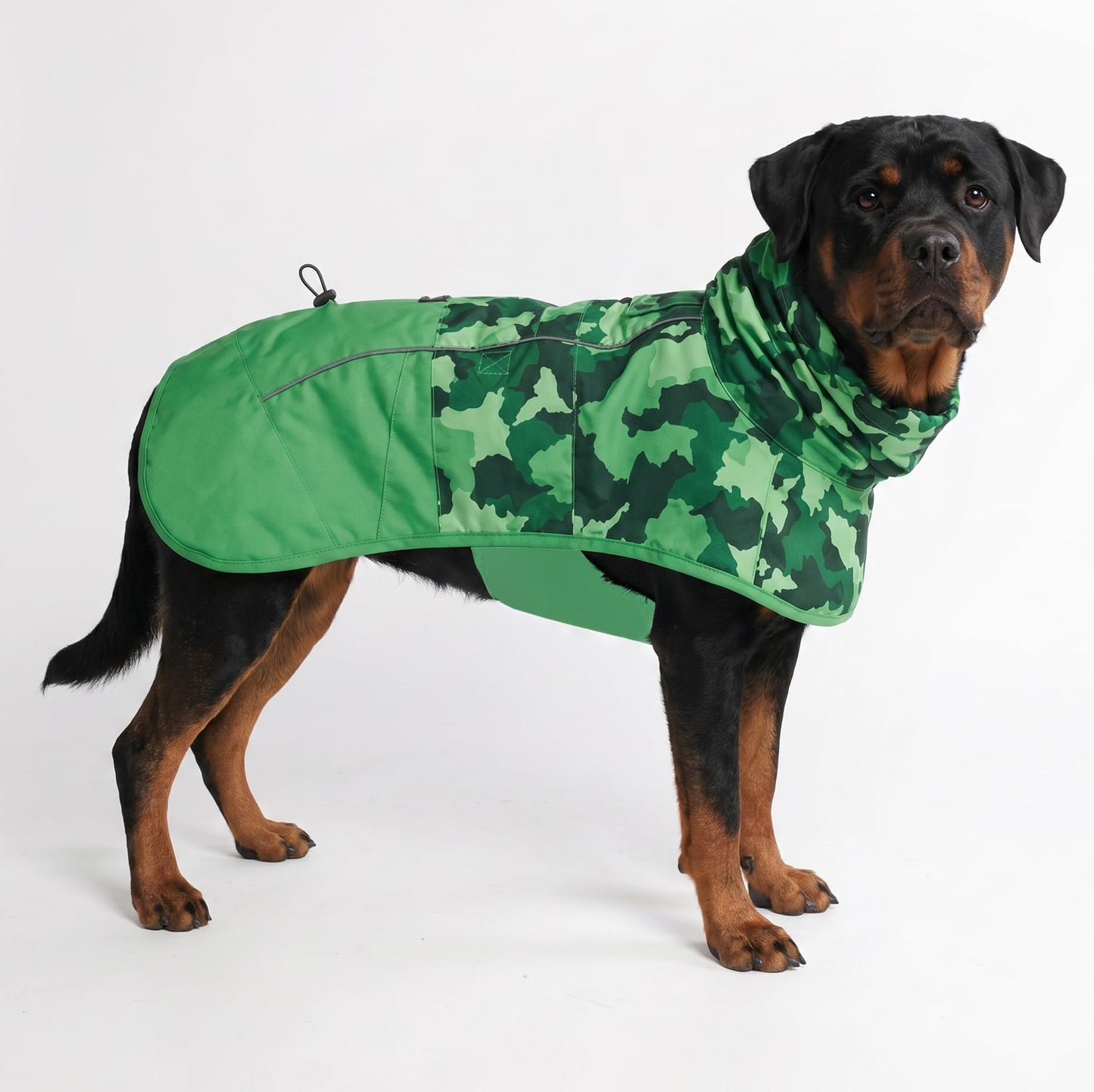 Spark Paws Dog Raincoat - Waterproof Rain Jacket w/Hood, Full Coverage | Waterproof Coat Covers Full Body incl. Belly - Reflective, Covered Harness Holes, Lightweight, Small, Medium & Large Dogs