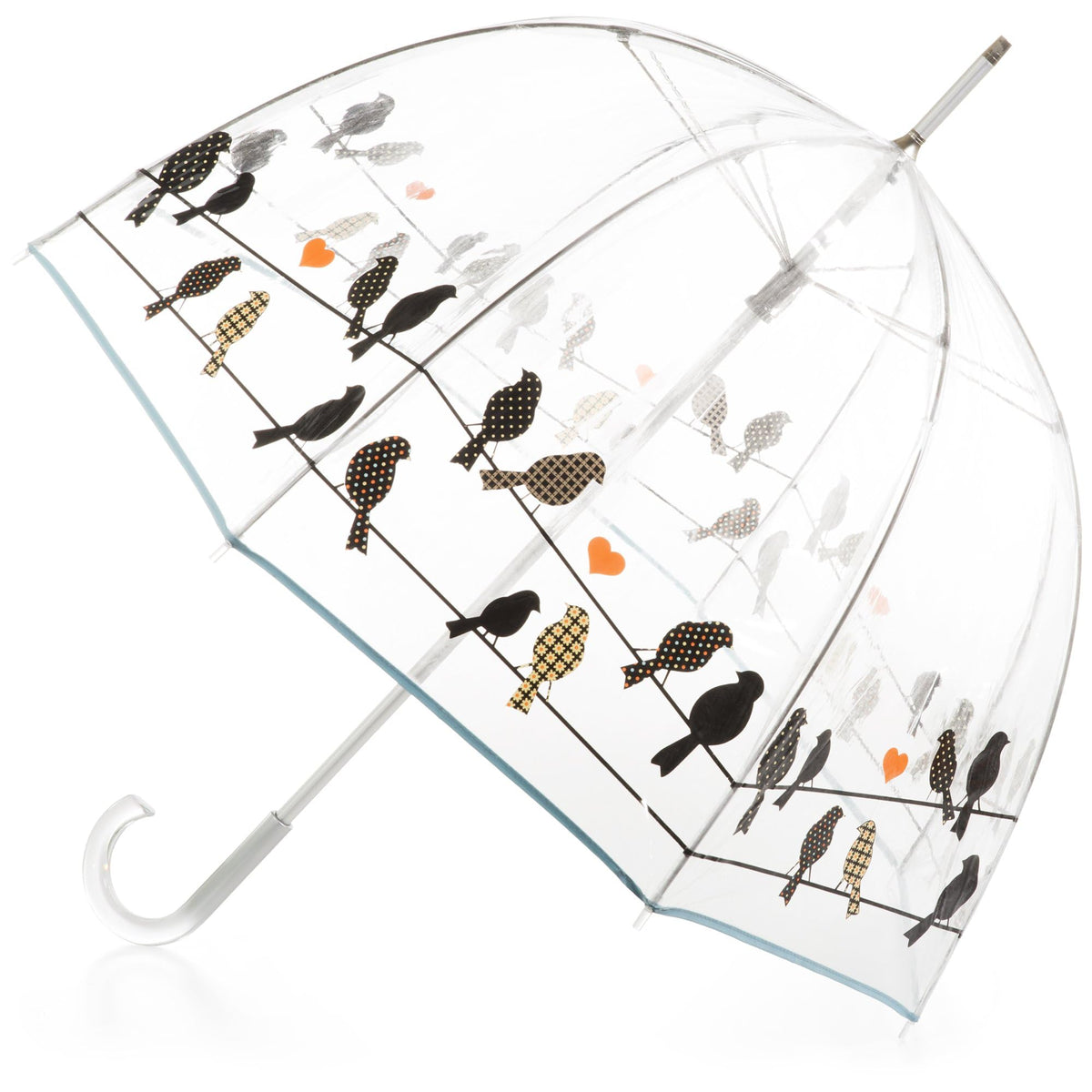 Totes Adult Bubble Umbrella with Dome Canopy and Lightweight Wind and Rain Protection