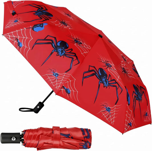 Aliceset 1 Pcs Automatic Folding Umbrella, Adults Folding Telescopic Travel Umbrella for Rain Protection Windproof