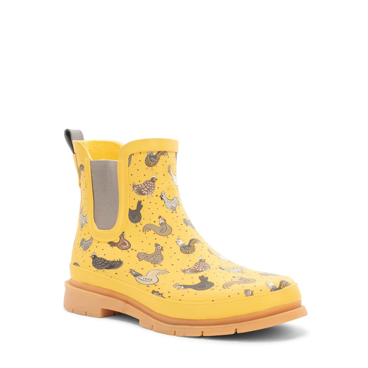 Western Chief Women's Waterproof Pull-On Chelsea Rain Boot with Fun Prints | Ladies slip-on ankle boots with rubber sole, cushioned EVA insole, built for wet days and styled for any occasion
