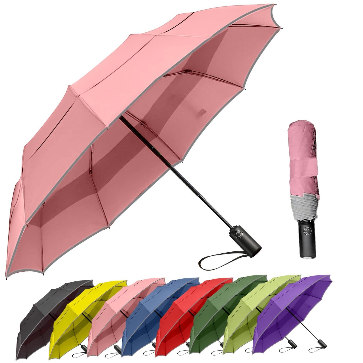 MRTLLOA Travel Essentials Mini/Compact Umbrella for Purse | Small Lightweight, UV Sun Protection, Tiny Umbrella for Men and Women