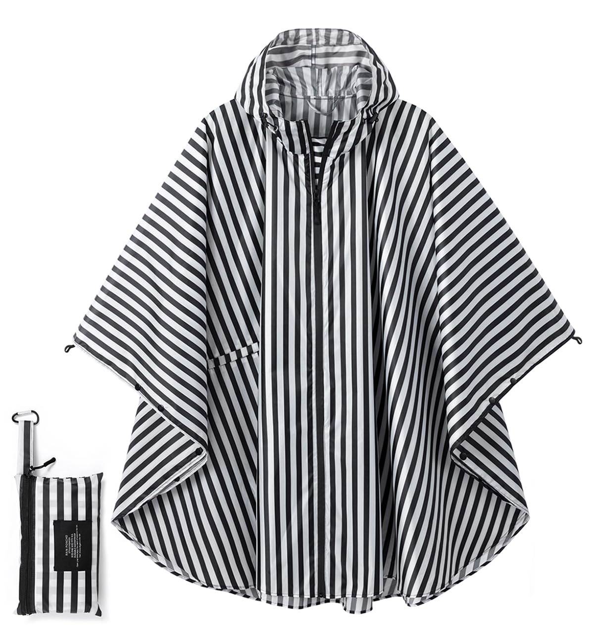 Fashion Hooded Rain Poncho Waterproof Raincoat Jacket with pocket for Women/Men/Adult