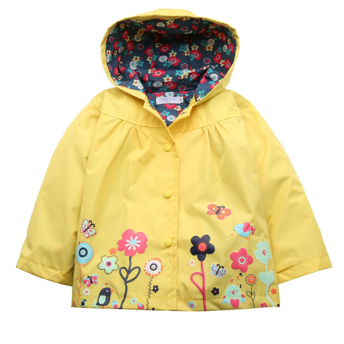 Arshiner Toddler Girls Waterproof Hooded Coat Jacket Outwear Raincoat