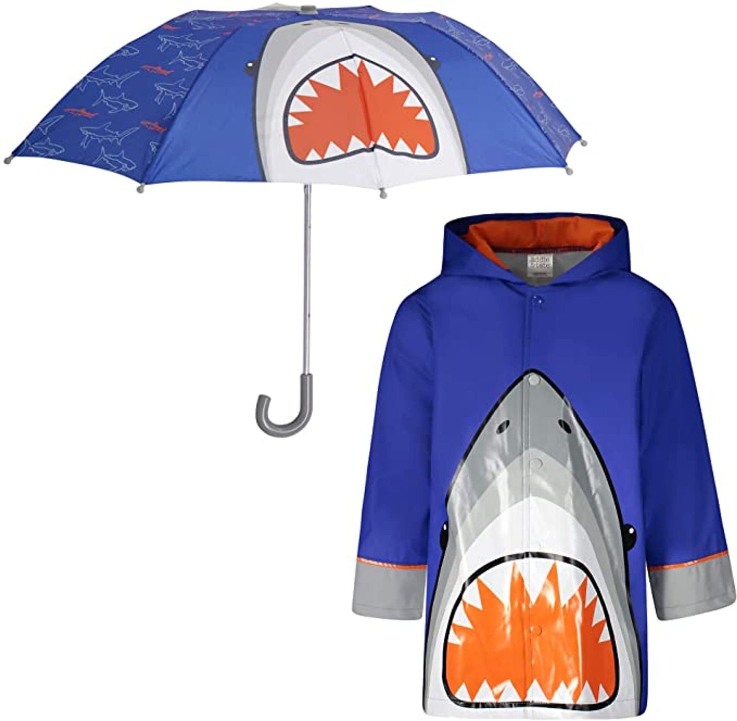 addie & tate Kids Umbrella for Girls and Boys & Rain Coats Set -Toddler Umbrellas Kids Raincoat Boys Girls Jacket