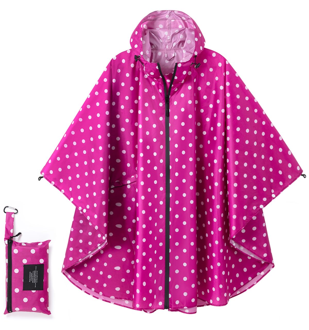 Fashion Hooded Rain Poncho Waterproof Raincoat Jacket with pocket for Women/Men/Adult