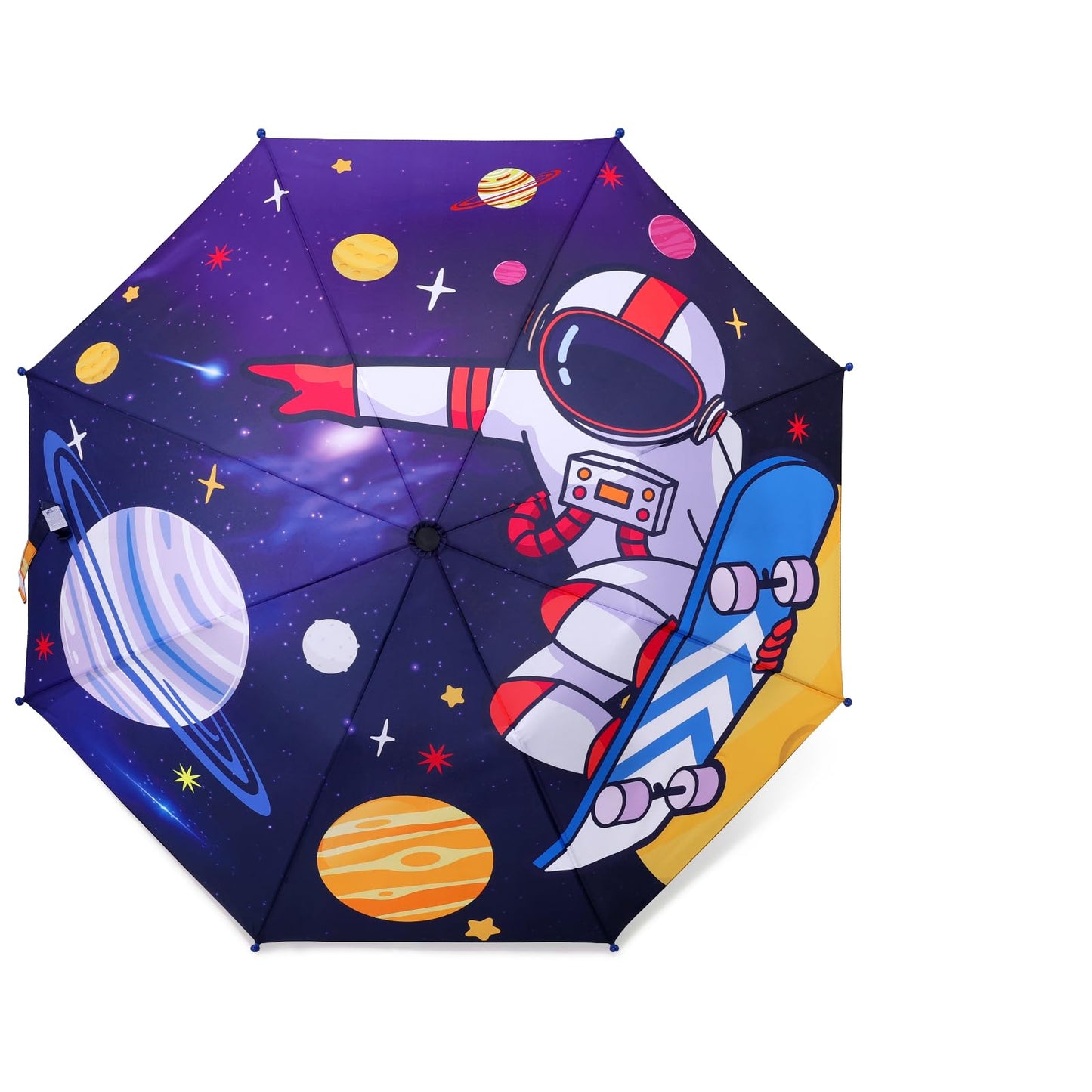Kids Umbrella, Safety Windproof Umbrella with Easy-Grip Hook Handle for Toddler Girls and Boys