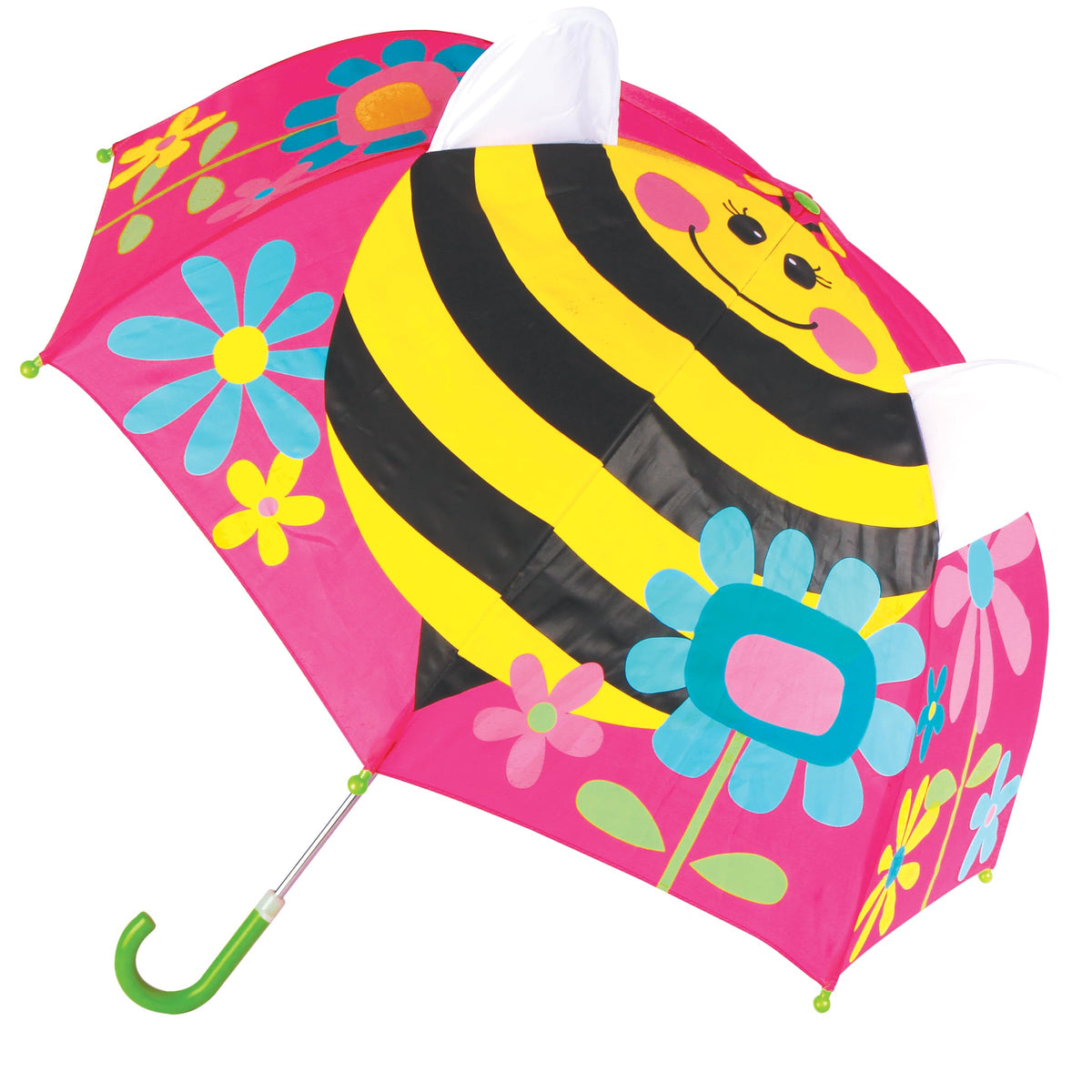 Stephen Joseph, 3D Pop Up Kids Umbrella, Cute Animals & Toddler Rain Umbrella Lightweight Easy Grip Handle for Boys Girls Ages 3-8