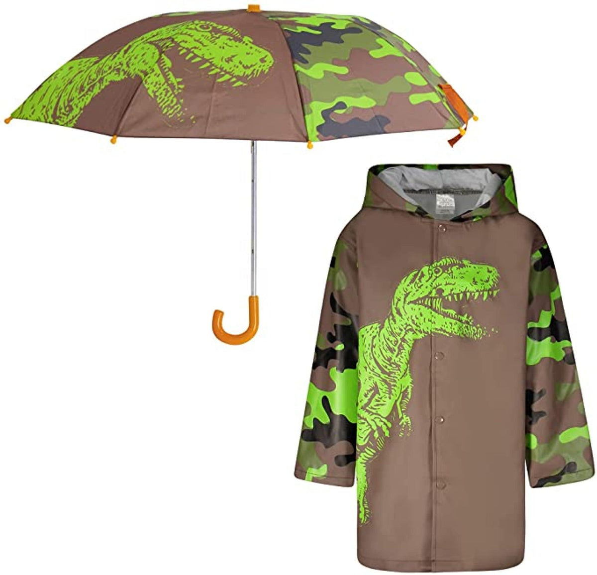 addie & tate Kids Umbrella for Girls and Boys & Rain Coats Set -Toddler Umbrellas Kids Raincoat Boys Girls Jacket