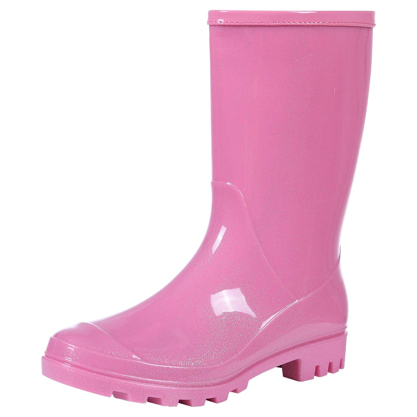 Evshine Women's Mid Calf Rain Boots Waterproof Garden Wellies with Buckle | Lightweight, Non-Slip, Ideal for Gardening, Farm Work, Rainy Days, Comfort Fit