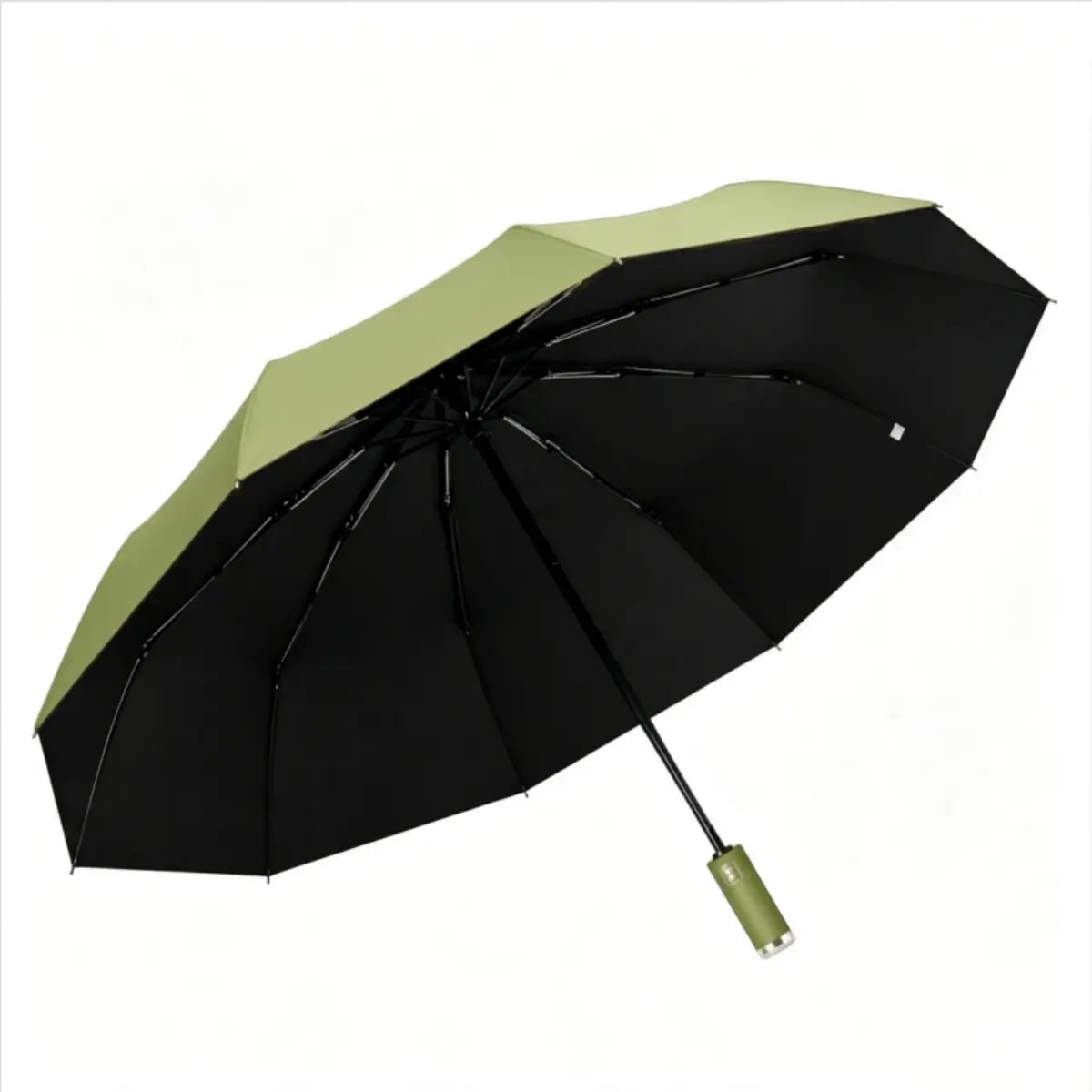10 Ribs Fully Automatic Vinyl Umbrella, Trendy Business Foldable Parasol, UV Protection for Men & Women, Durable Design, 1pc