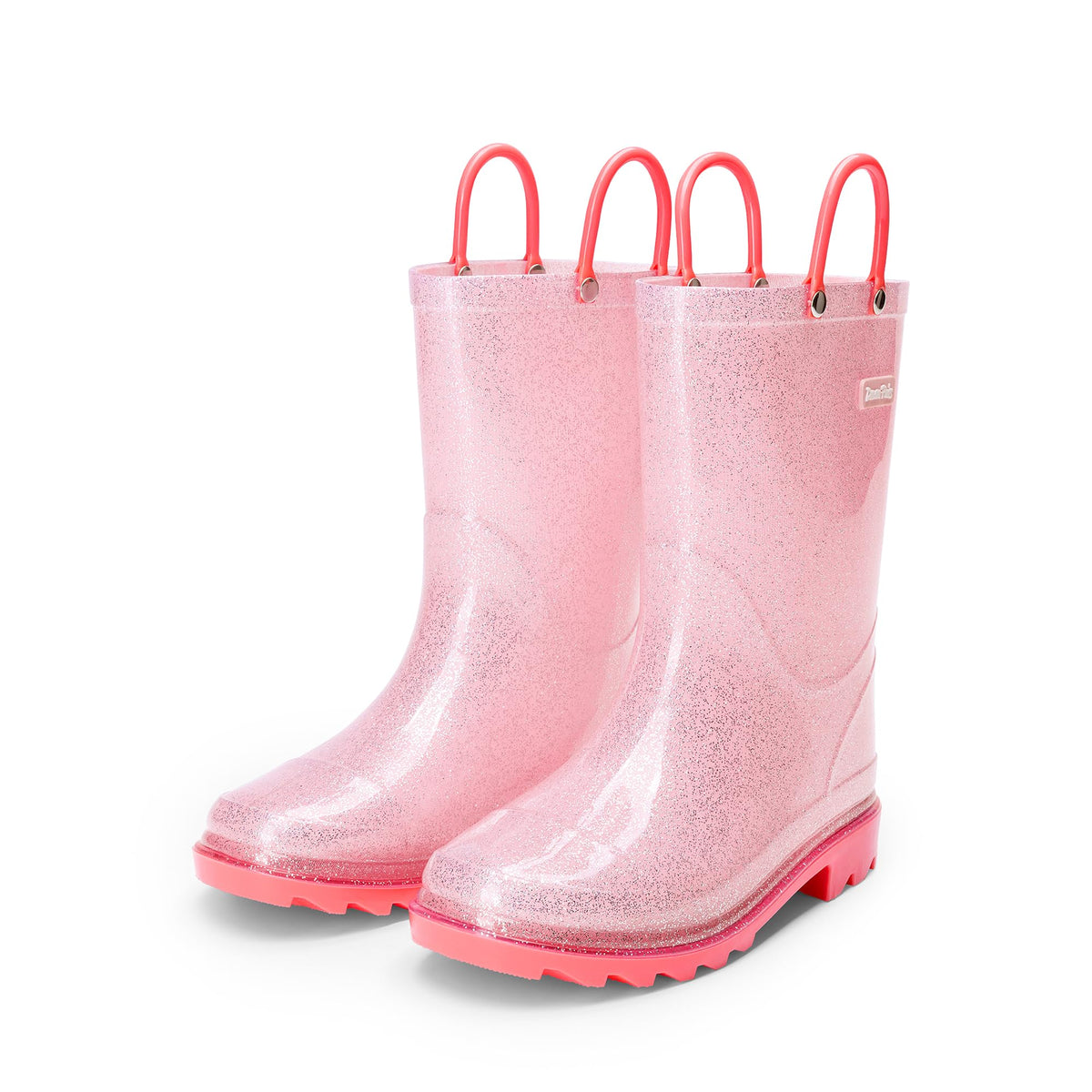 DREAM PAIRS Kids Glitter Rain Boots | Waterproof,Easy-on handles,Lightweight,Non-Slip sole,Rain puddle outdoor play,Girls Boys Toddler